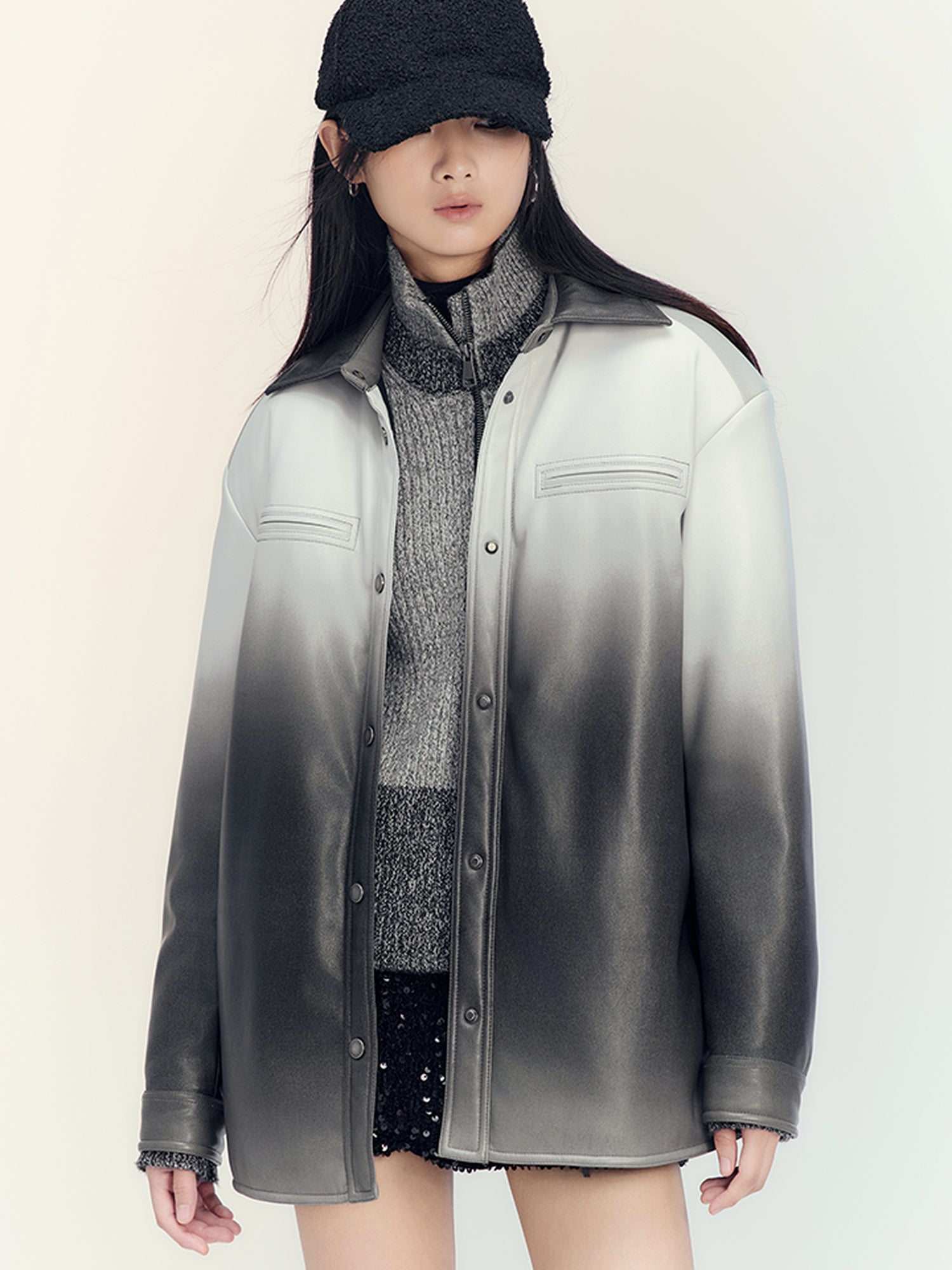 AnnoMundi Gradient Down Shirt Jacket