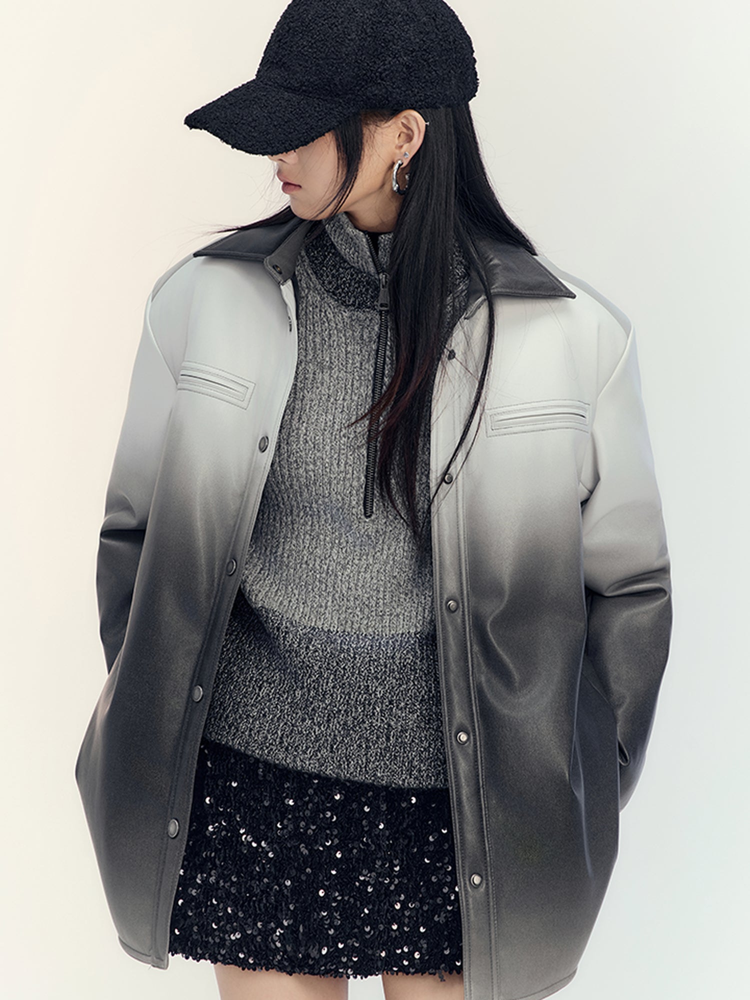 AnnoMundi Gradient Down Shirt Jacket