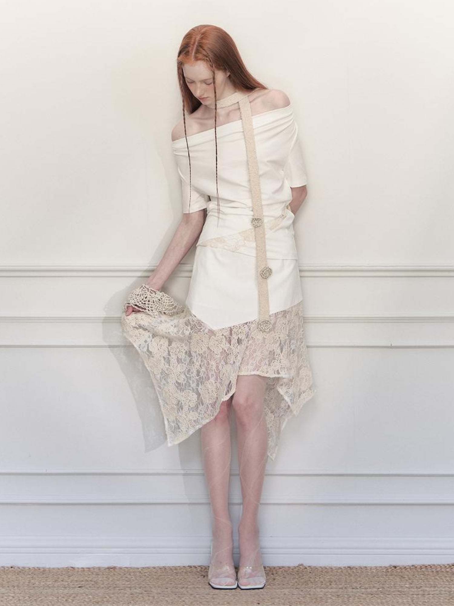 AnnoMundi Hand Embroidered Bohemian Cotton Belt With Floral Detailing