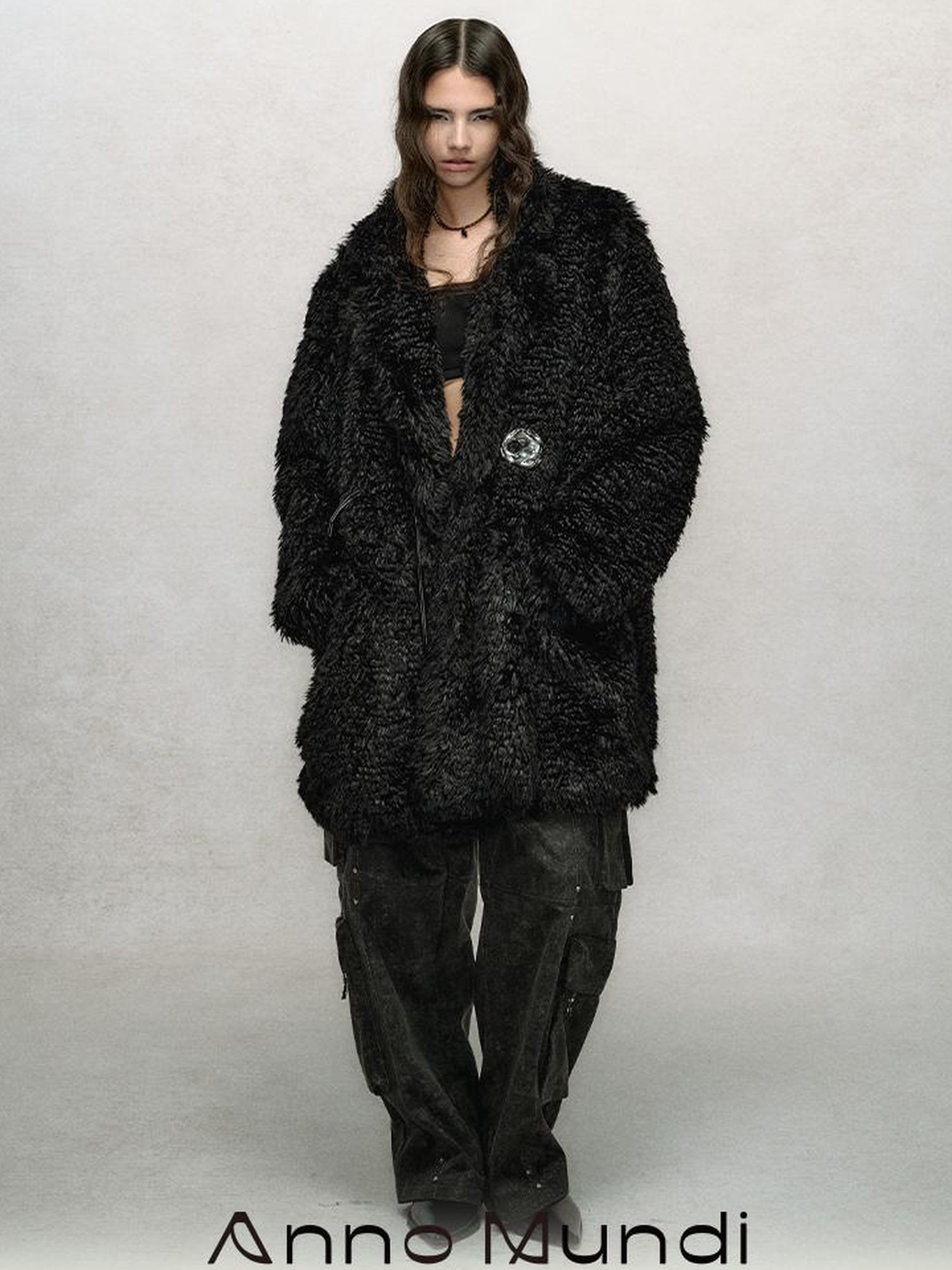 AnnoMundi Hand Knitted Button Plush Coat
