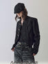 AnnoMundi Hand Woven Bamboo Knot Texture Short Blazer