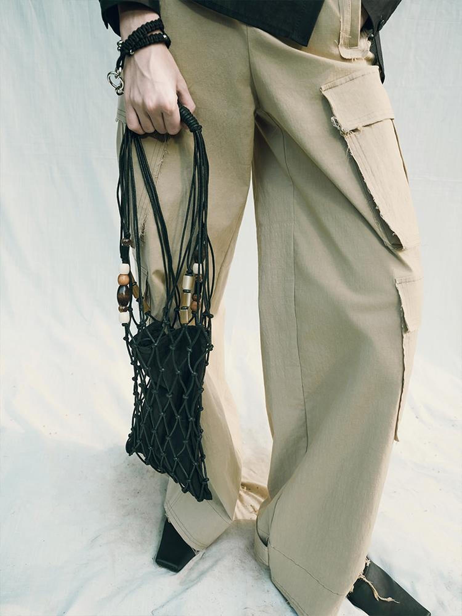 AnnoMundi Handwoven Beaded Tote Bag Distant Mountain Dusk