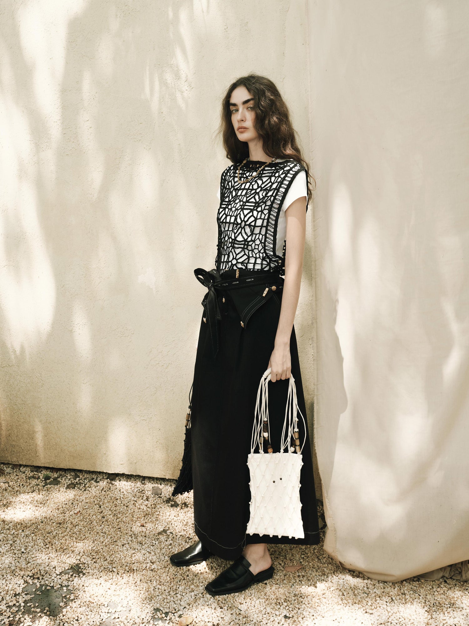 AnnoMundi Handwoven Beaded Tote Bag Distant Mountain Dusk