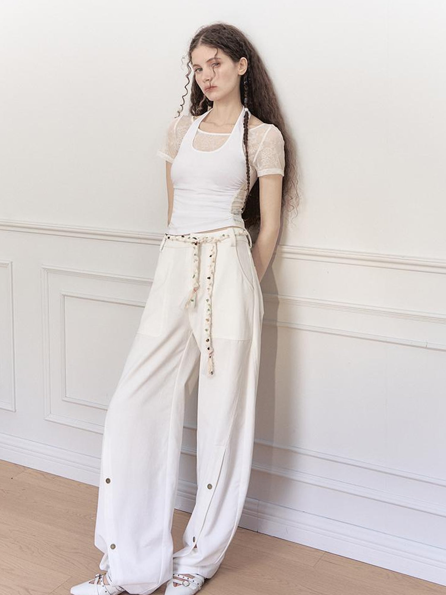 AnnoMundi Handwoven Bohemian Colorful Stone Waist Rope Belt