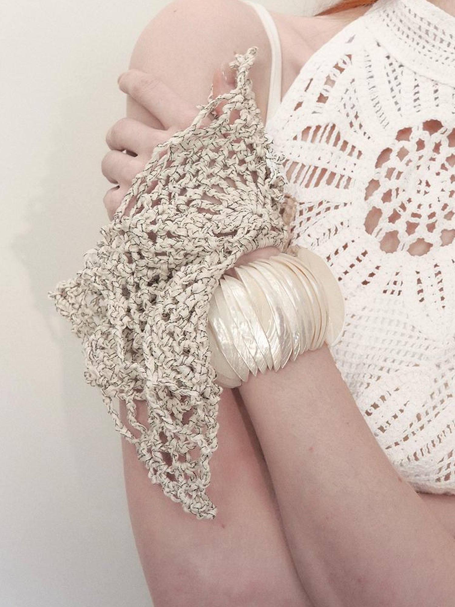 AnnoMundi Handwoven Crochet Granny Square Elastic Hair Tie