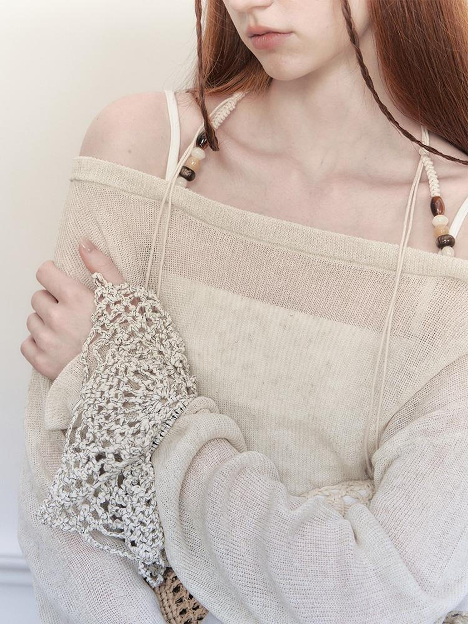 AnnoMundi Handwoven Crochet Granny Square Elastic Hair Tie