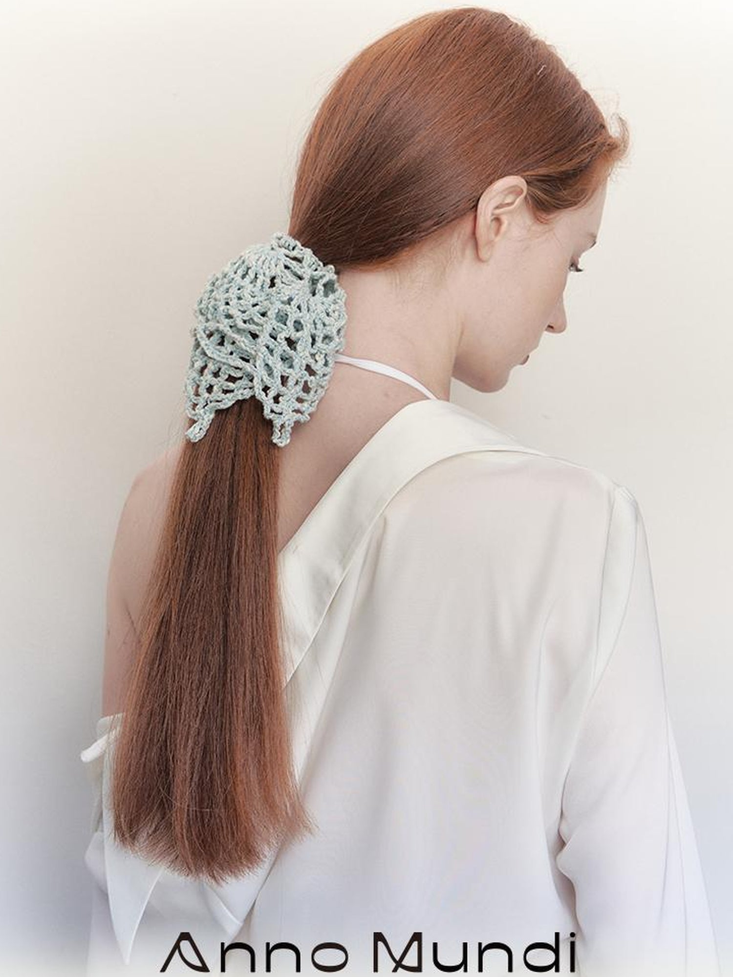 AnnoMundi Handwoven Crochet Granny Square Elastic Hair Tie