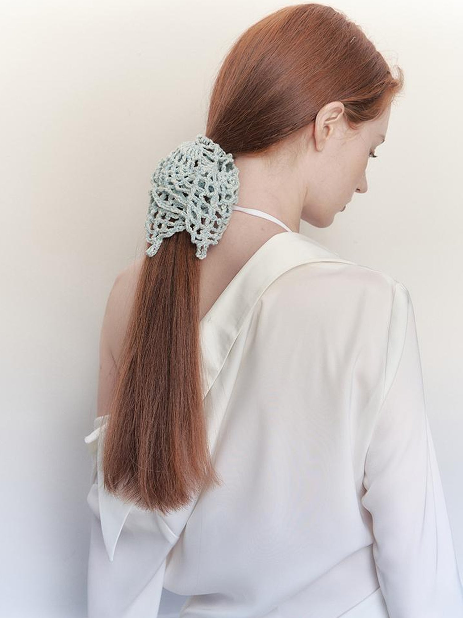 AnnoMundi Handwoven Crochet Granny Square Elastic Hair Tie