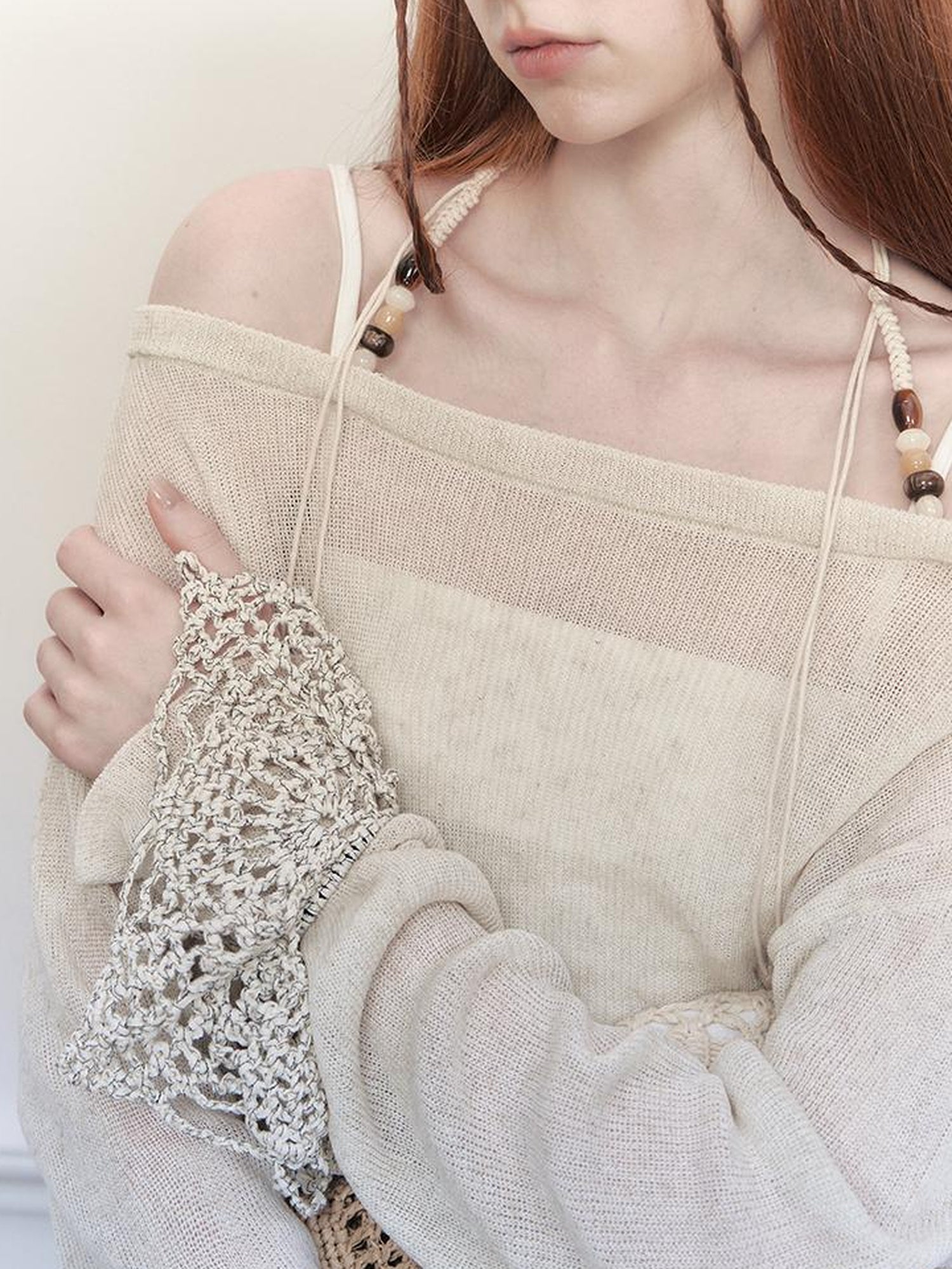 AnnoMundi Handwoven Crochet Granny Square Elastic Hair Tie