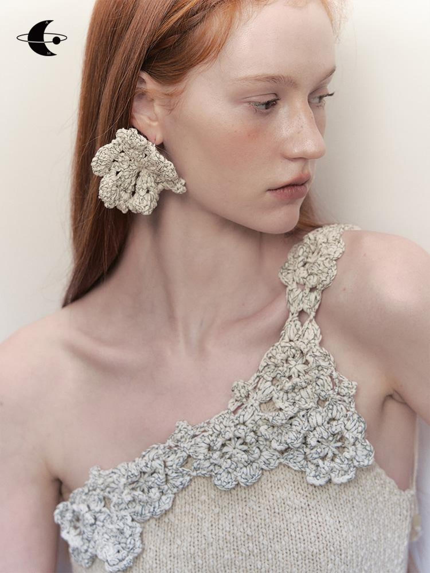 AnnoMundi Handwoven Crochet Multicolor Floral Bohemian Earrings