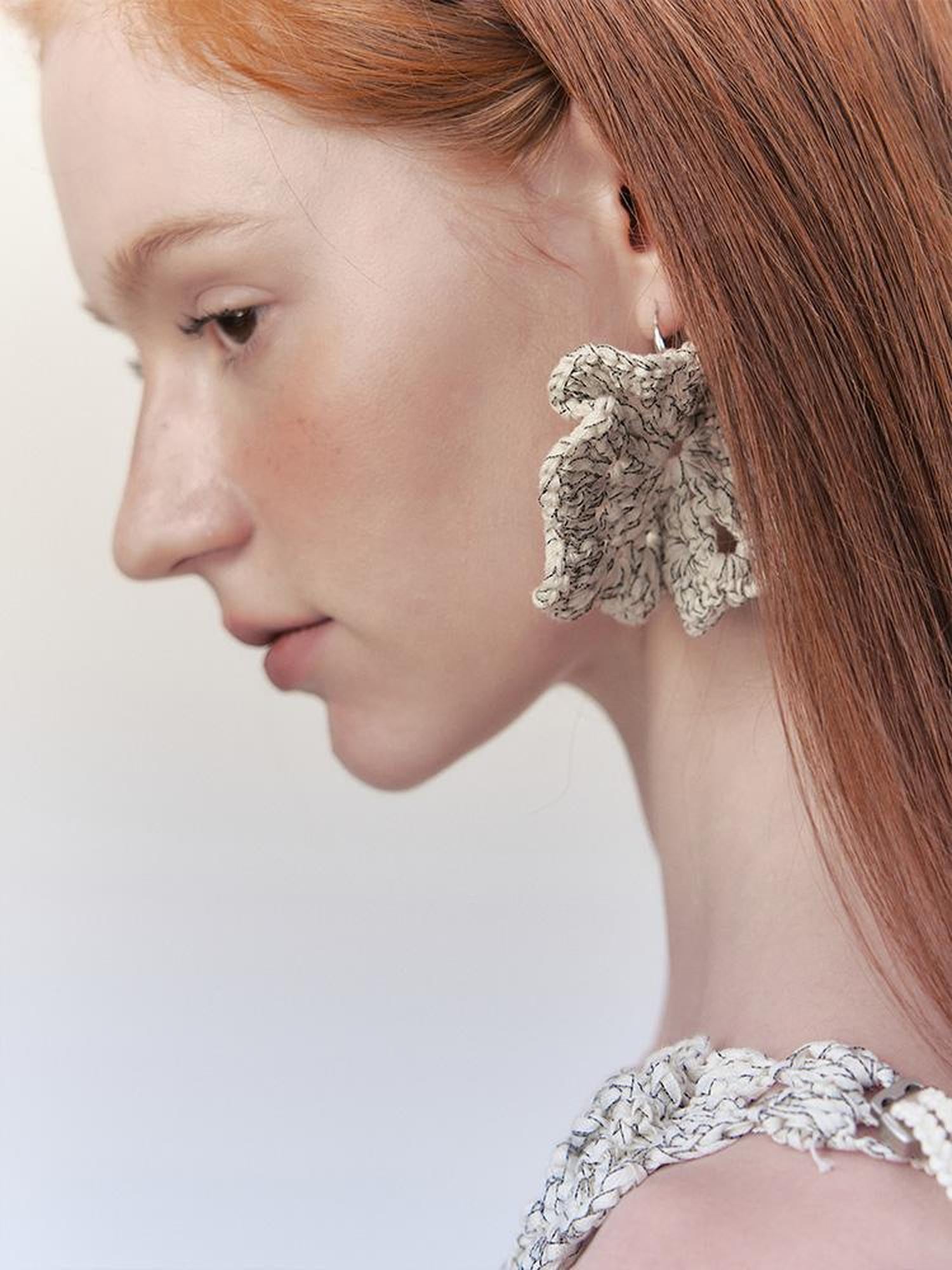 AnnoMundi Handwoven Crochet Multicolor Floral Bohemian Earrings