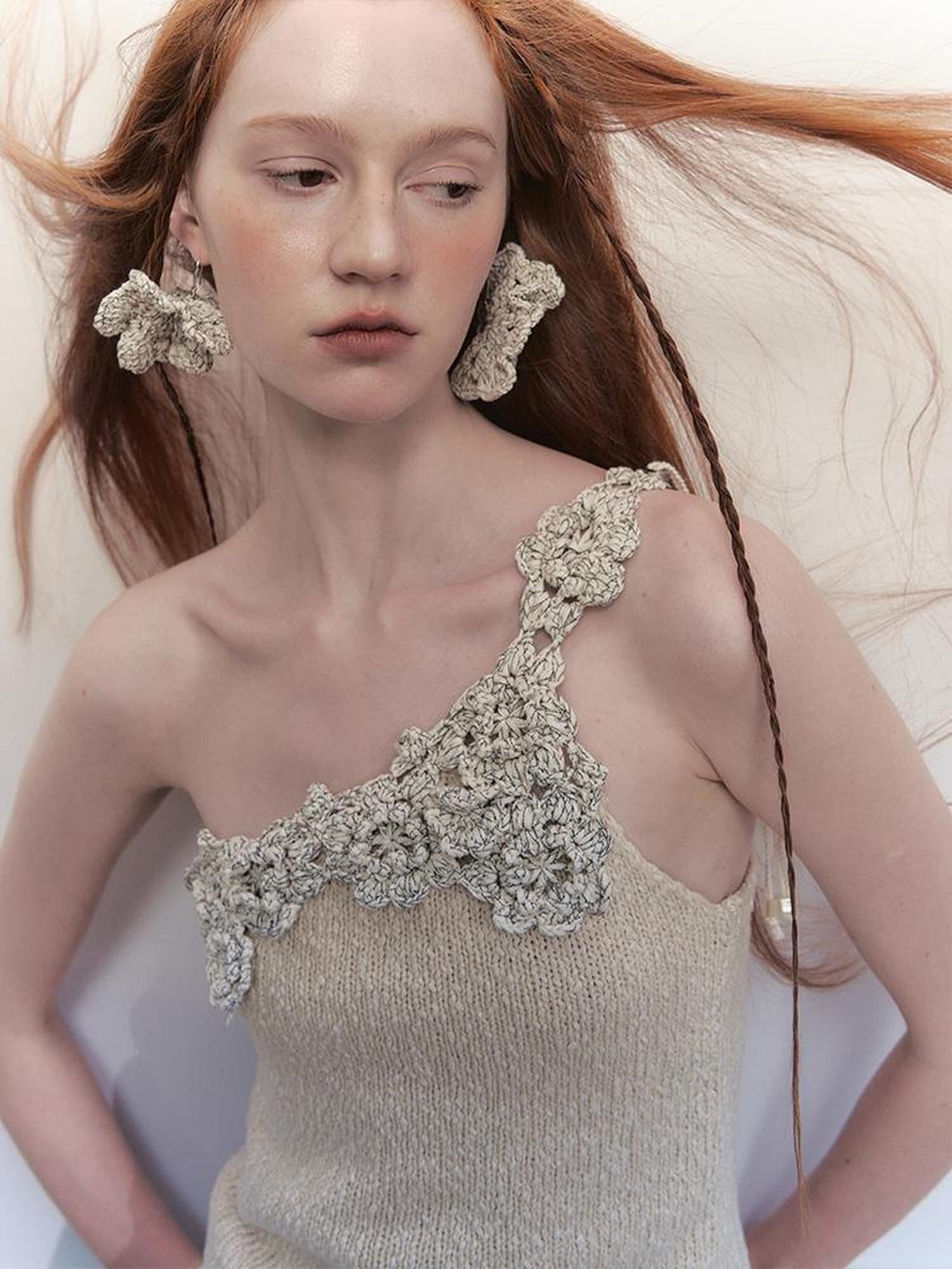 AnnoMundi Handwoven Crochet Multicolor Floral Bohemian Earrings