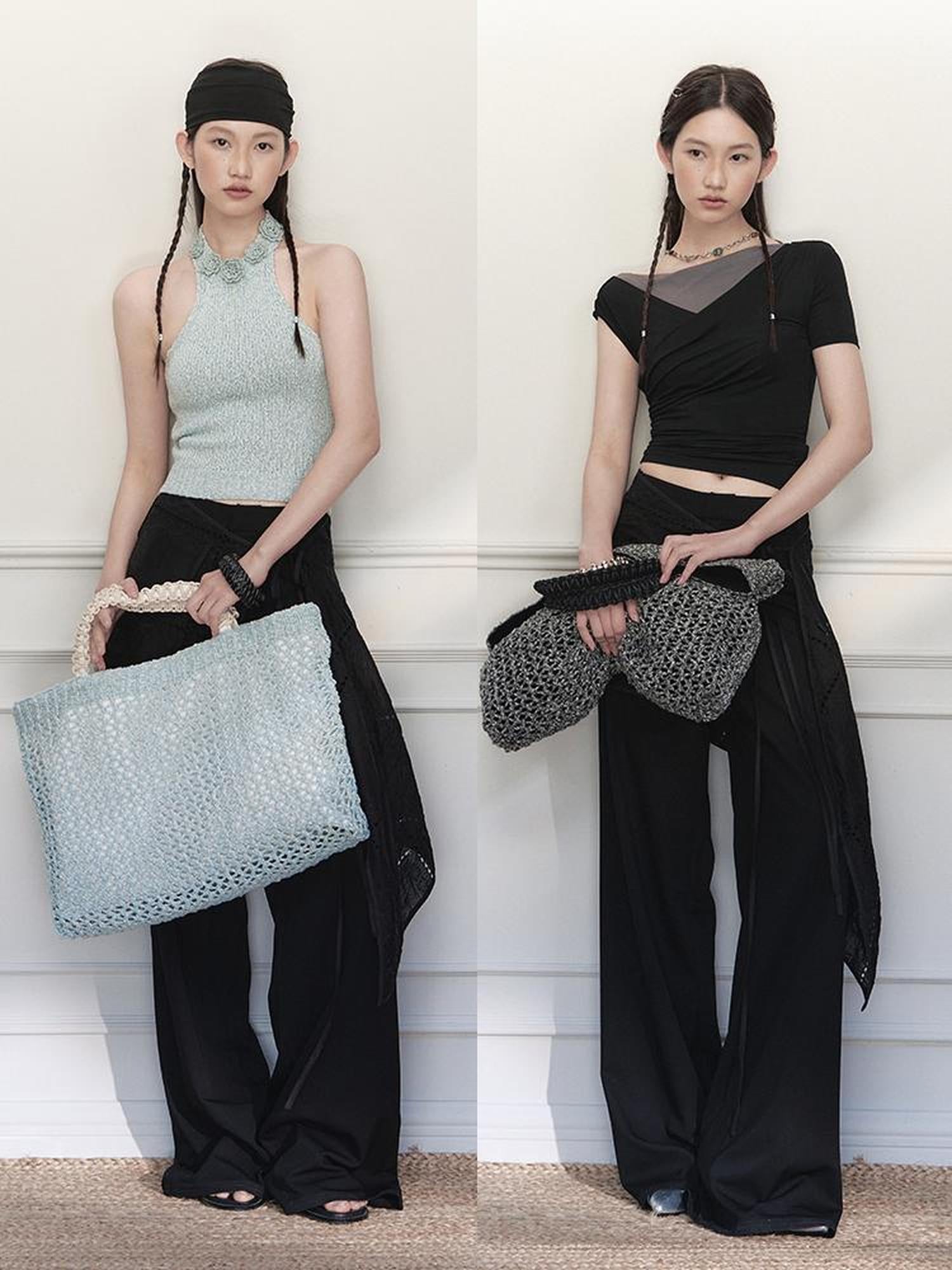 AnnoMundi Handwoven Rope Knit Tote Bag