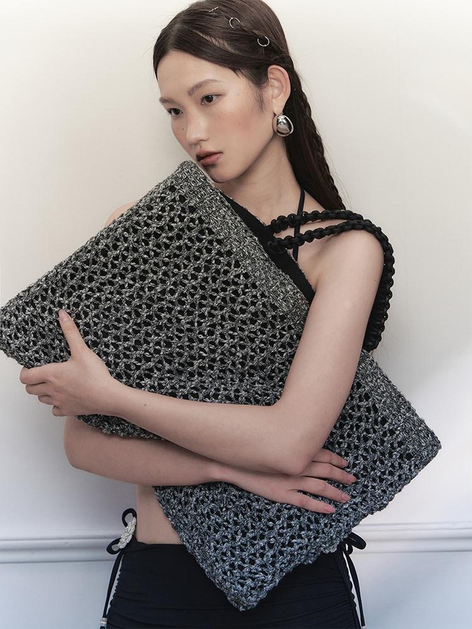 AnnoMundi Handwoven Rope Knit Tote Bag