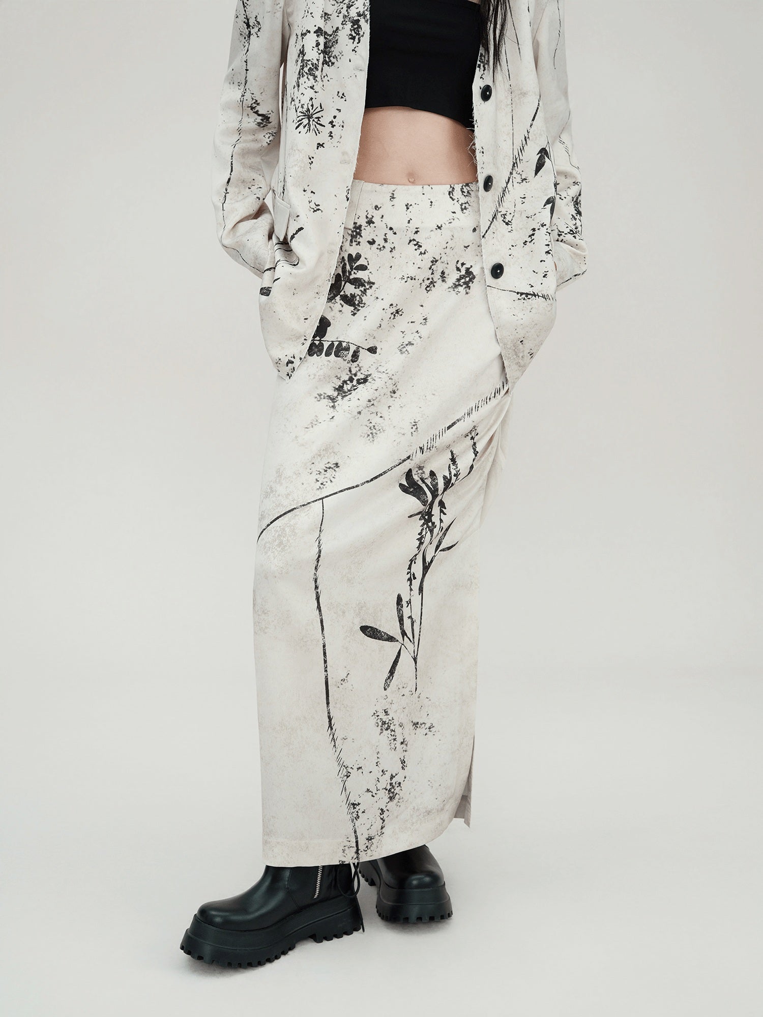 AnnoMundi High Waist Cotton Comfort Casual Flare Pants And Jacket Women Suit