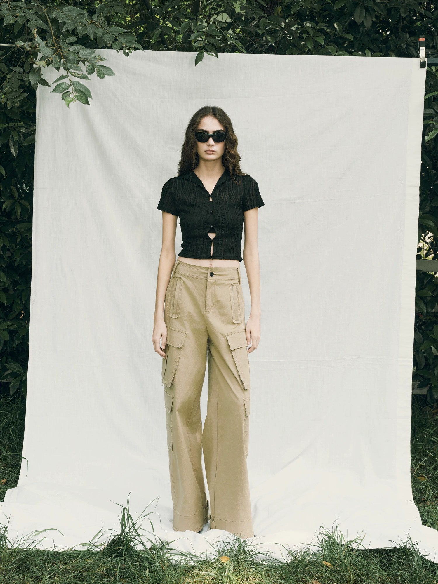 AnnoMundi High Waist Cotton Comfort Casual Flare Pants And Jacket Women Suit