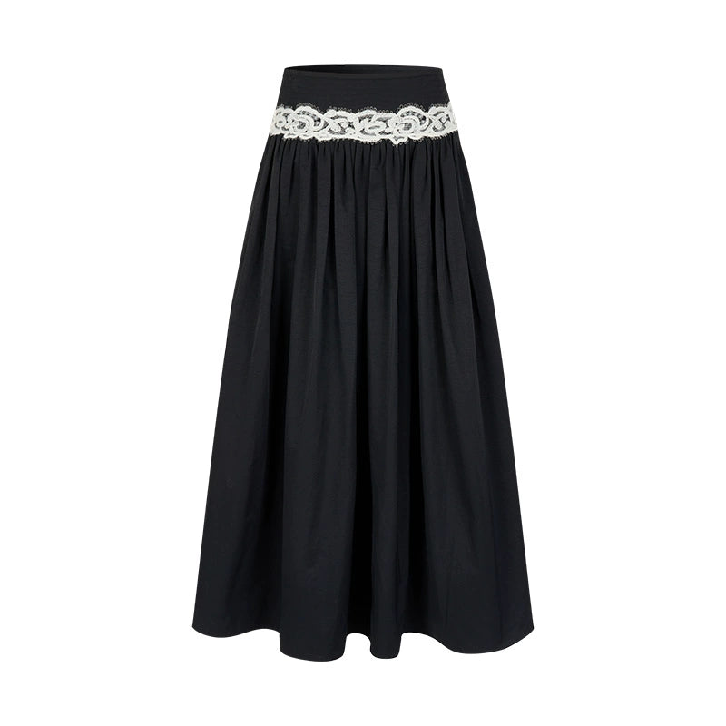 AnnoMundi_High_Waisted_Lace_Trimmed_A_Line_Maxi_Skirt_Black_MISSTT