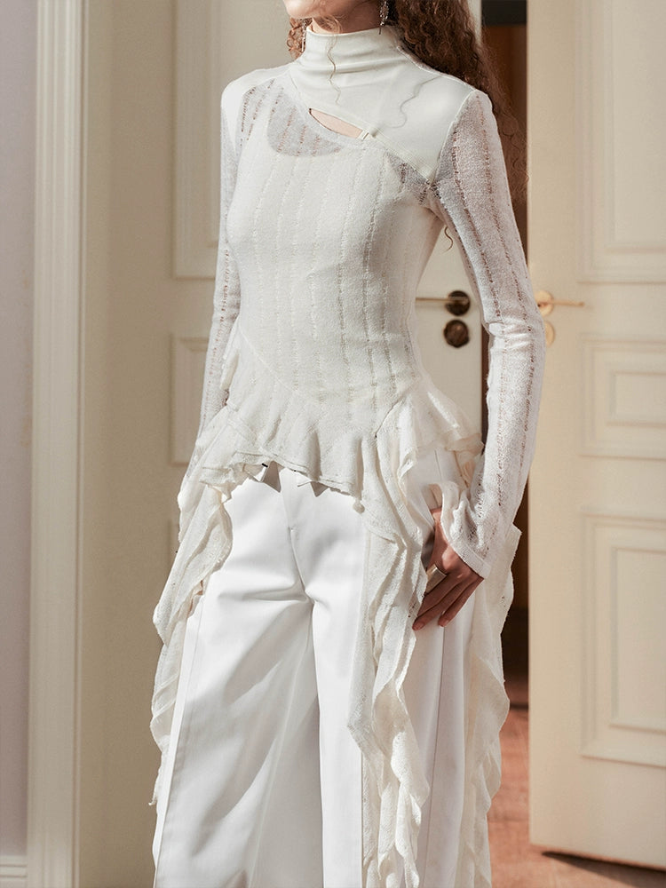 AnnoMundi_Irregular_Ruffle_Knit_V_Neck_T_Shirt_Long_Sleeve_Top_MISSTT