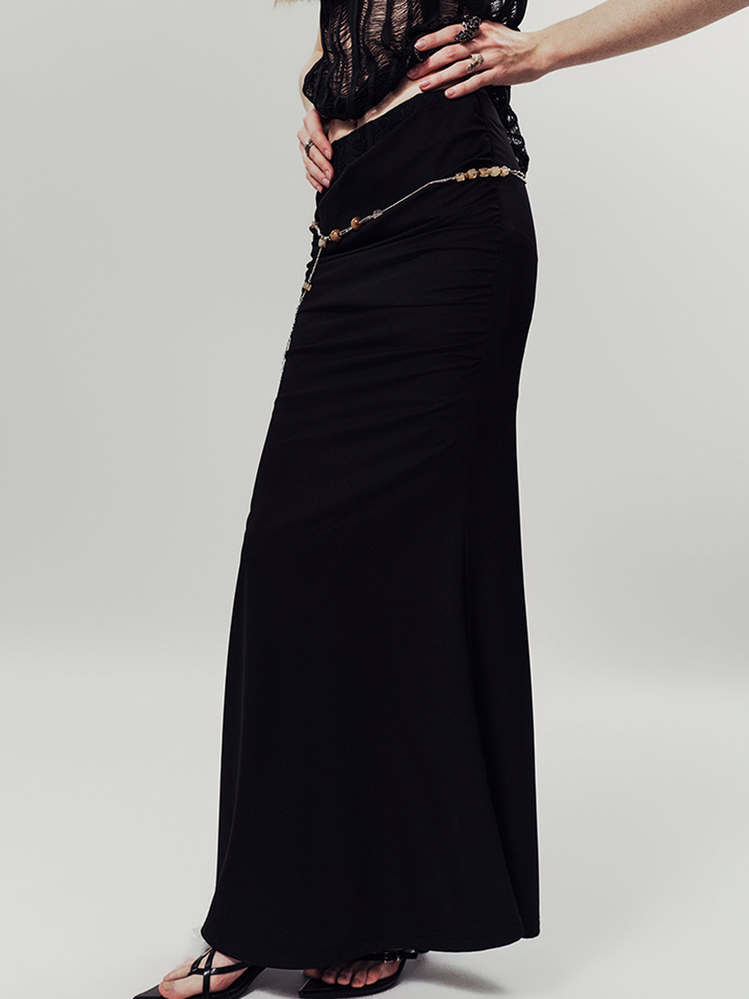 AnnoMundi Lace Corset Venus Mermaid Maxi Skirt With Flared Hem