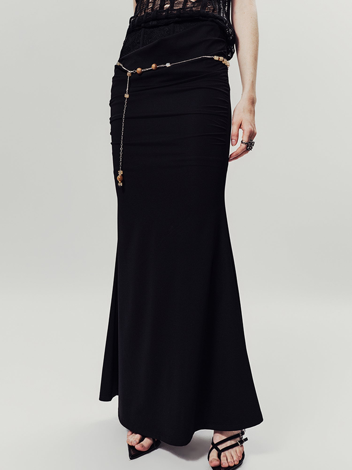 AnnoMundi Lace Corset Venus Mermaid Maxi Skirt With Flared Hem
