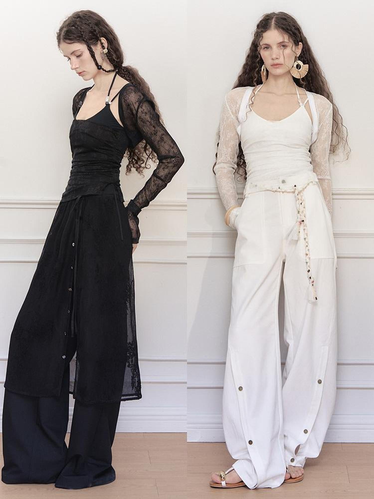 AnnoMundi Lace Jacquard Modal Sheer Bolero