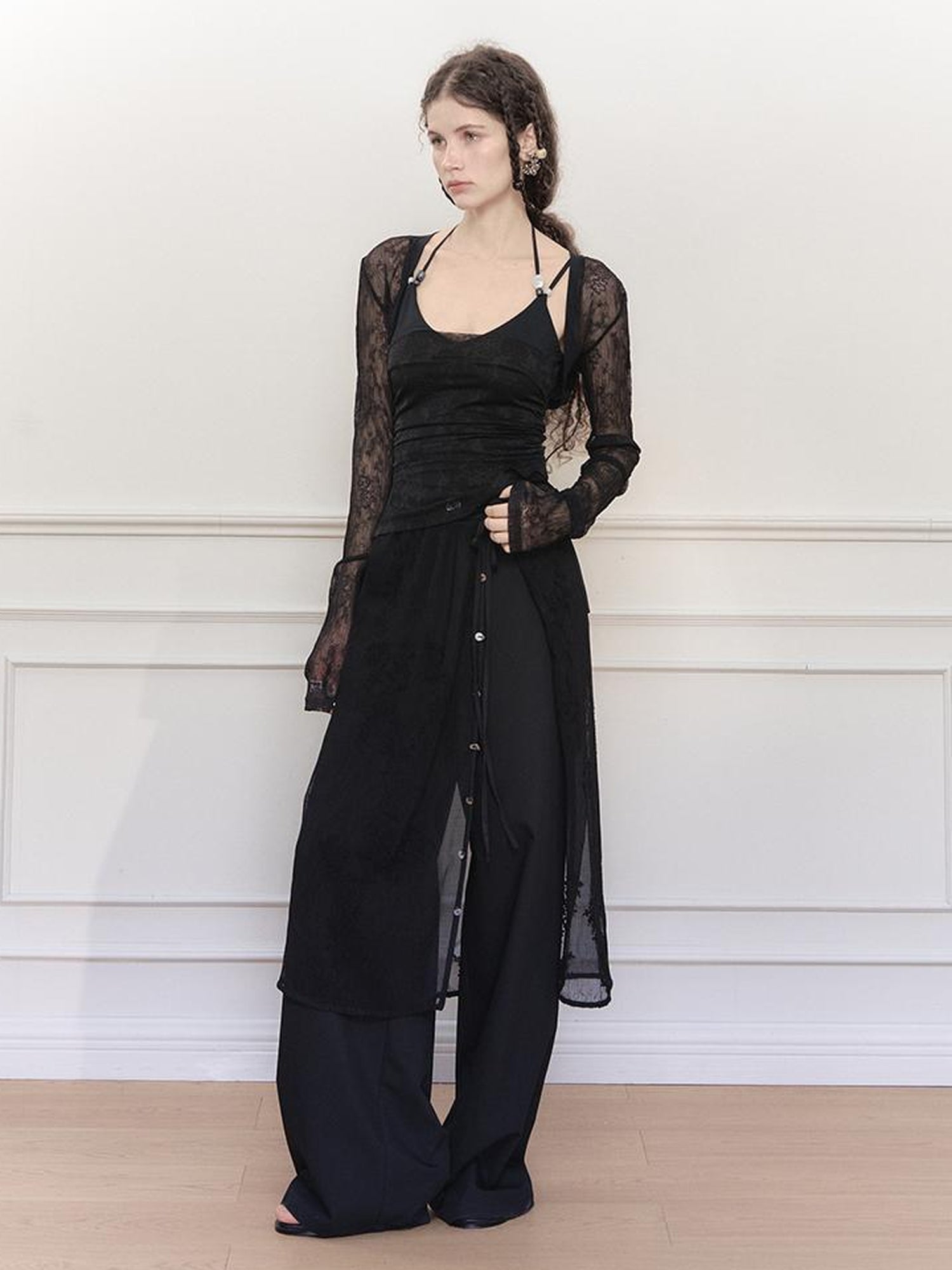 AnnoMundi Lace Jacquard Modal Sheer Bolero