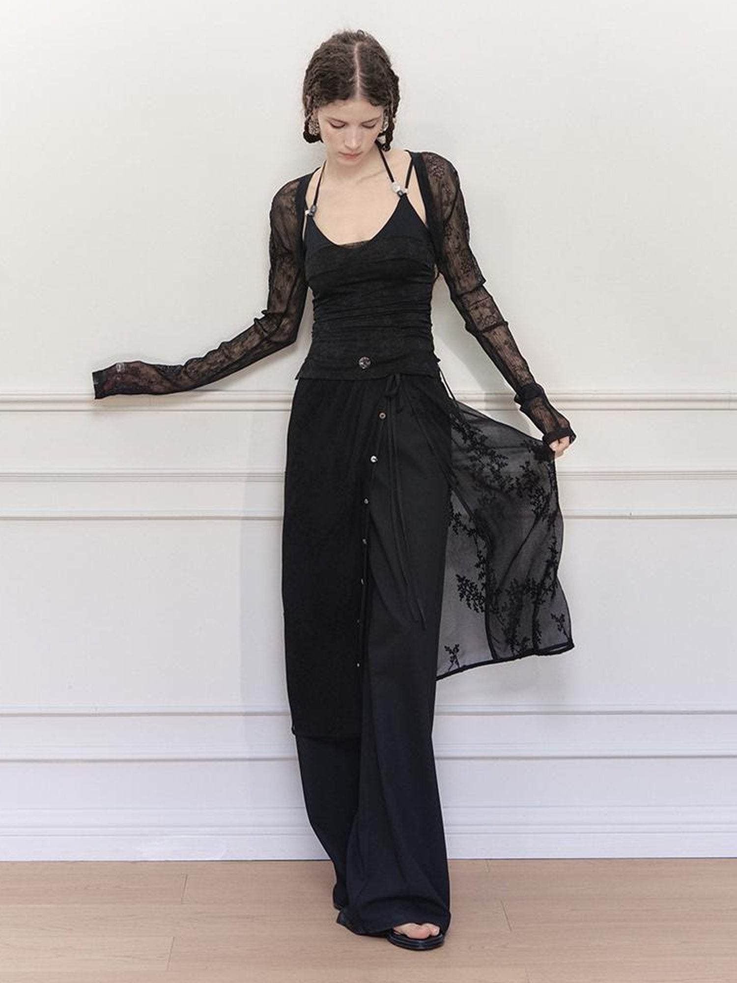 AnnoMundi Lace Jacquard Modal Sheer Bolero