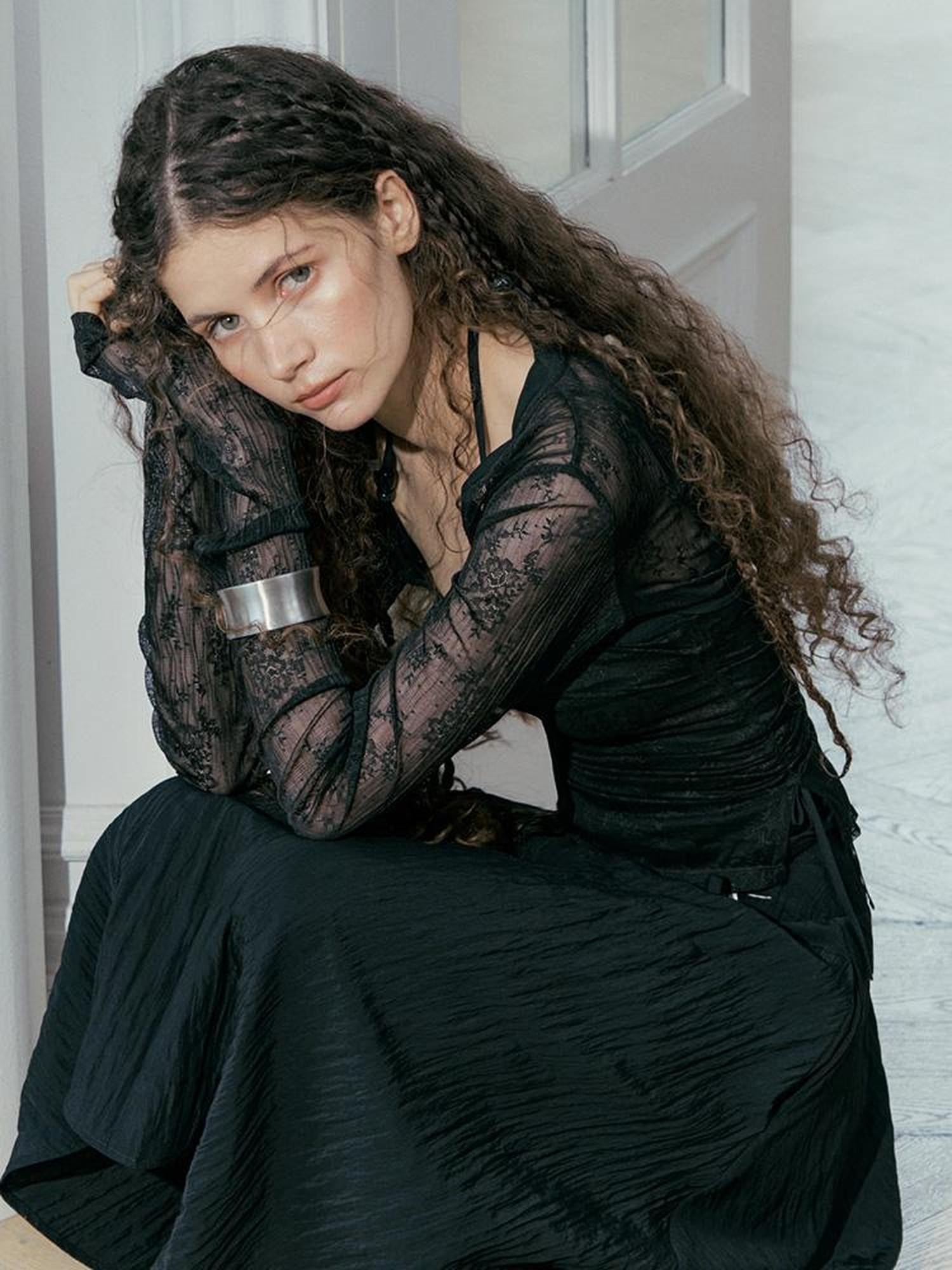 AnnoMundi Lace Jacquard Modal Sheer Bolero