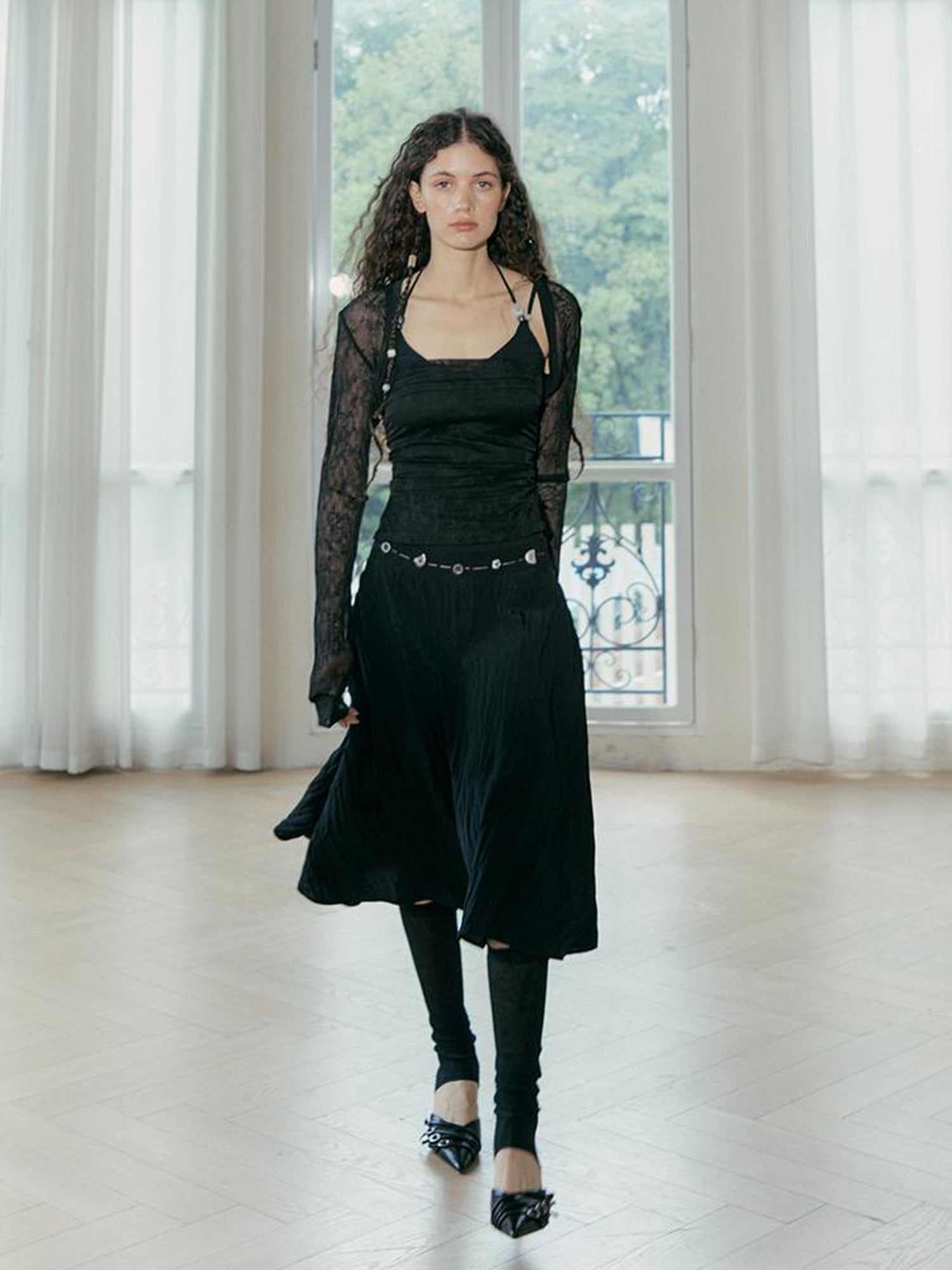 AnnoMundi Lace Jacquard Modal Sheer Bolero