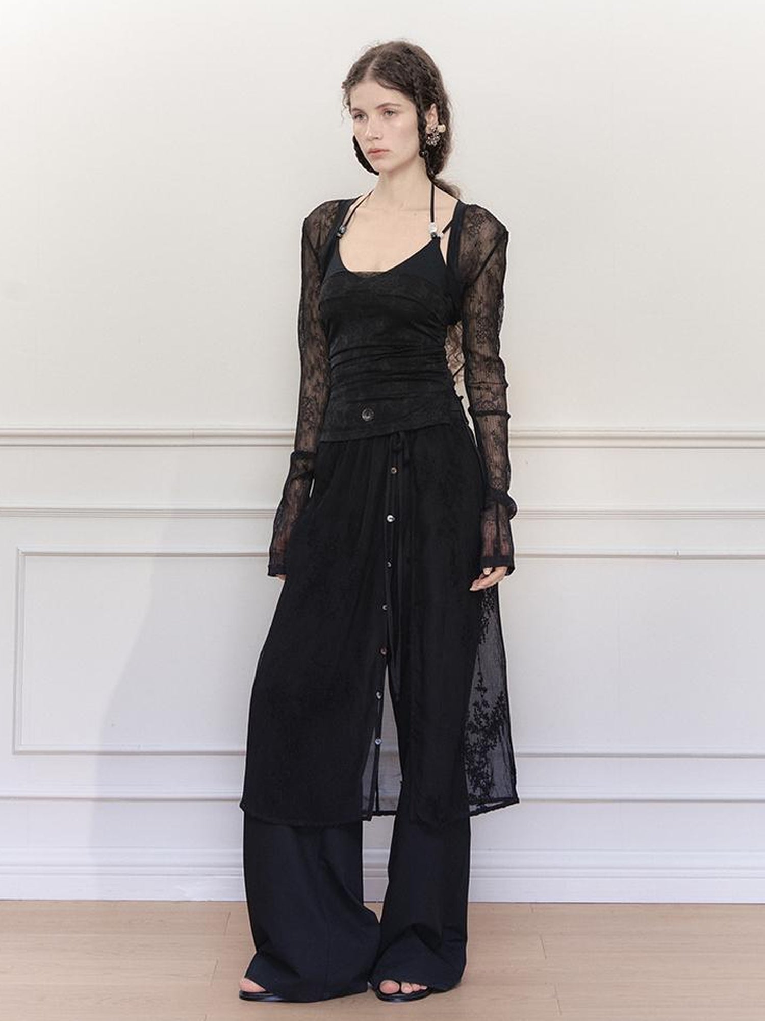 AnnoMundi Lace Jacquard Modal Sheer Bolero