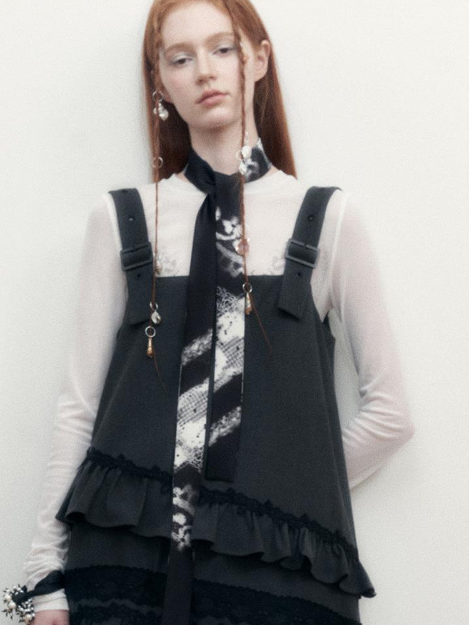 AnnoMundi Lace Jacquard Slim Tie