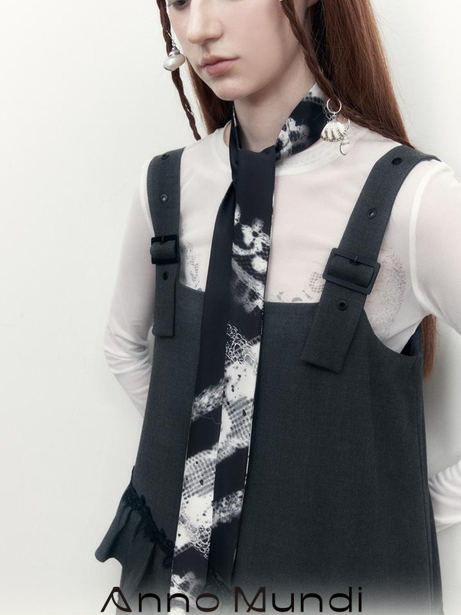 AnnoMundi Lace Jacquard Slim Tie