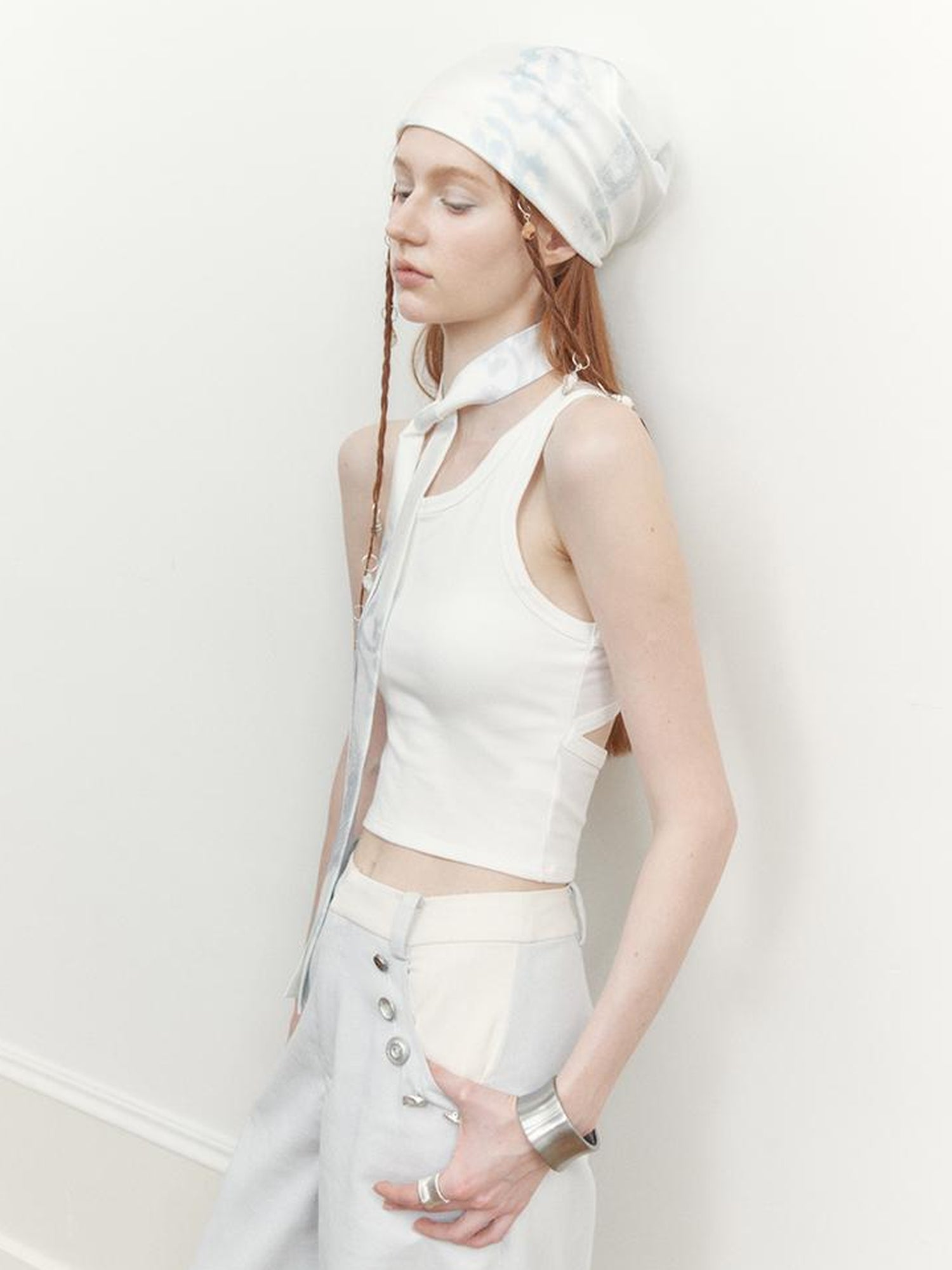 AnnoMundi Lace Jacquard Slim Tie