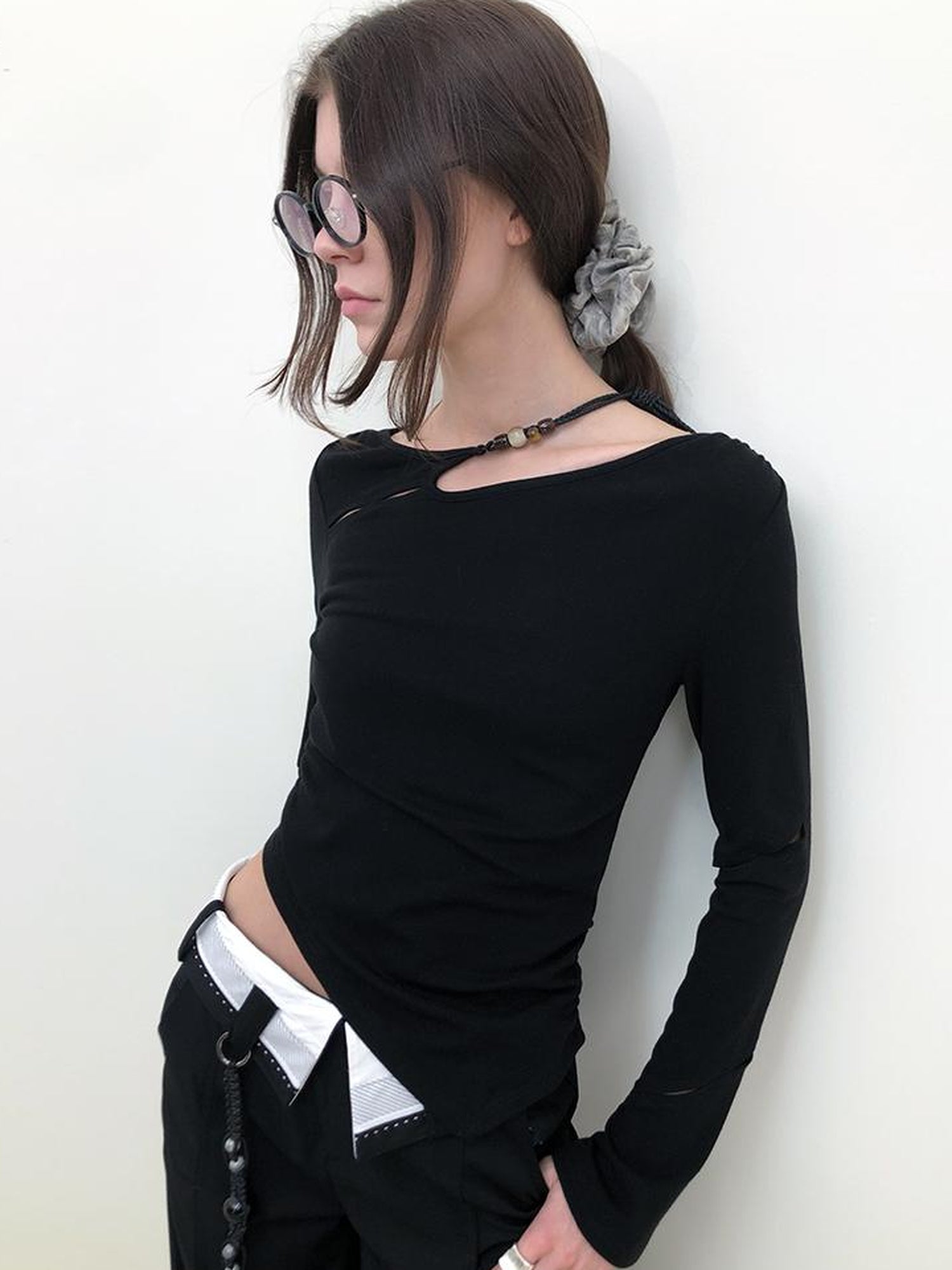 AnnoMundi Lace Knit Spring Sculptural Top