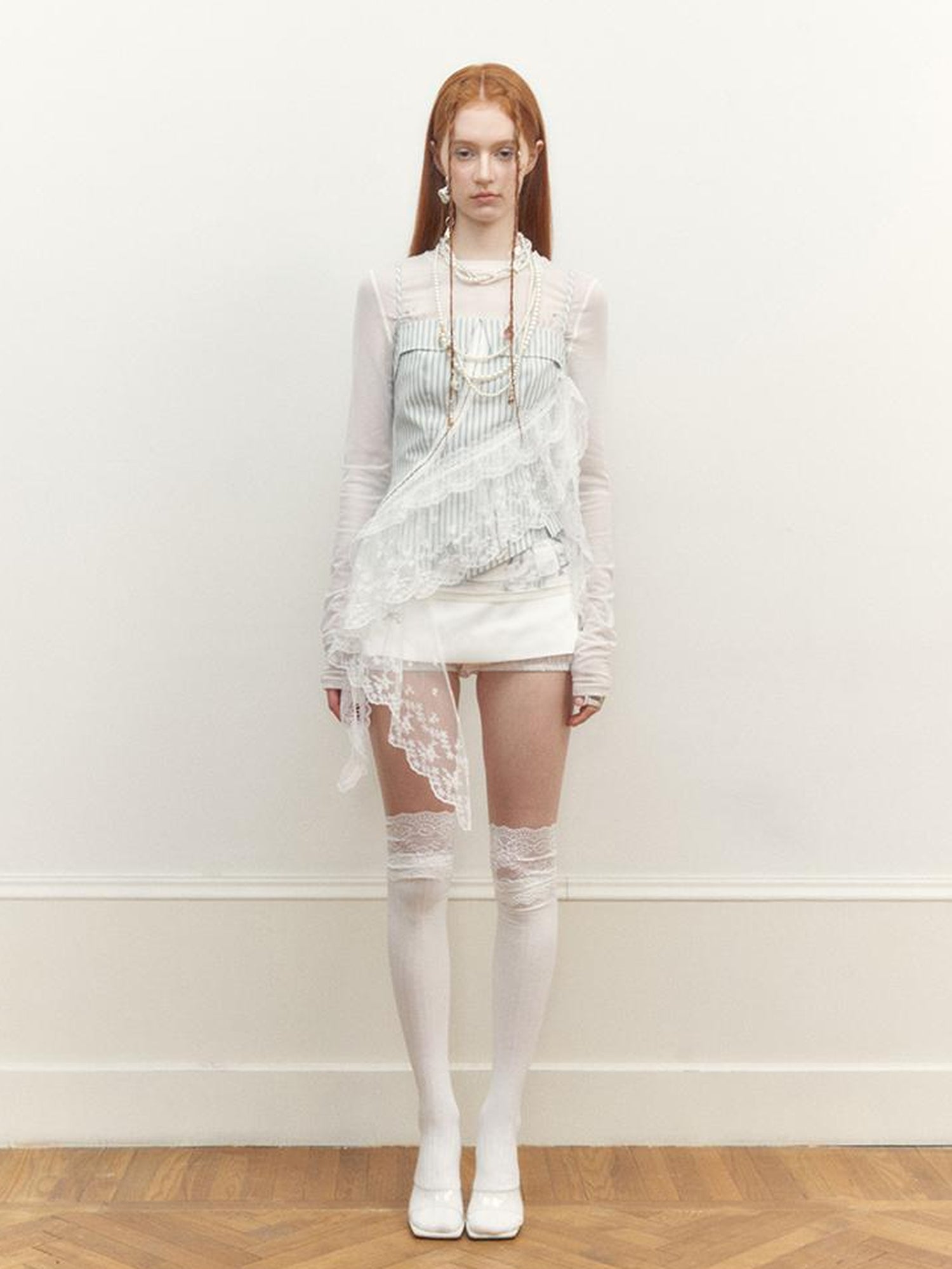 AnnoMundi Lace Trimmed Asymmetric Camisole