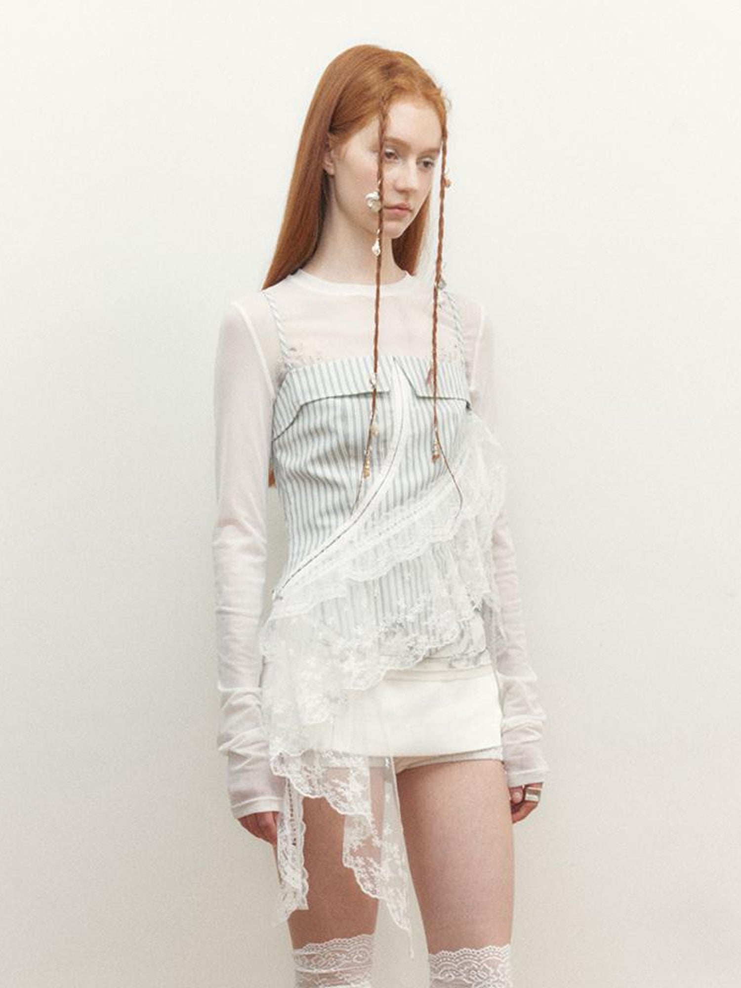 AnnoMundi Lace Trimmed Asymmetric Camisole