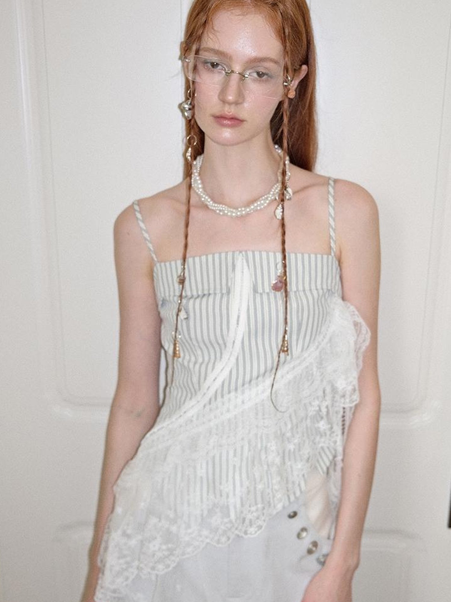 AnnoMundi Lace Trimmed Asymmetric Camisole