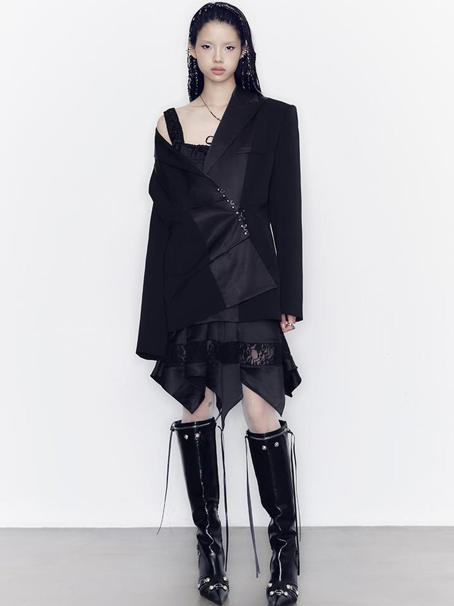 AnnoMundi Lace Trimmed Cutout Petal Hem Sundress