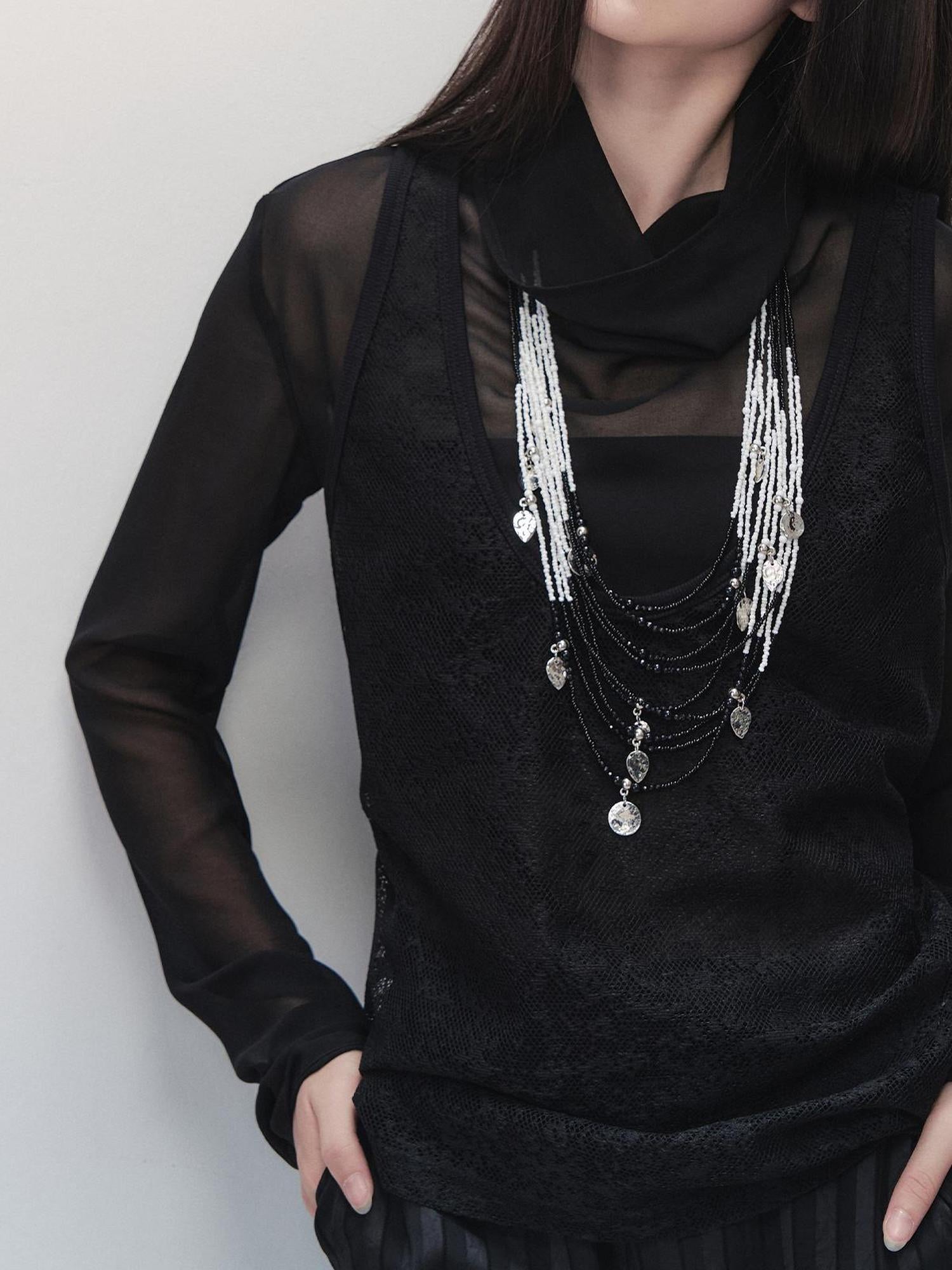 AnnoMundi Lace Trimmed Sheer Mesh Sun Protection Vest
