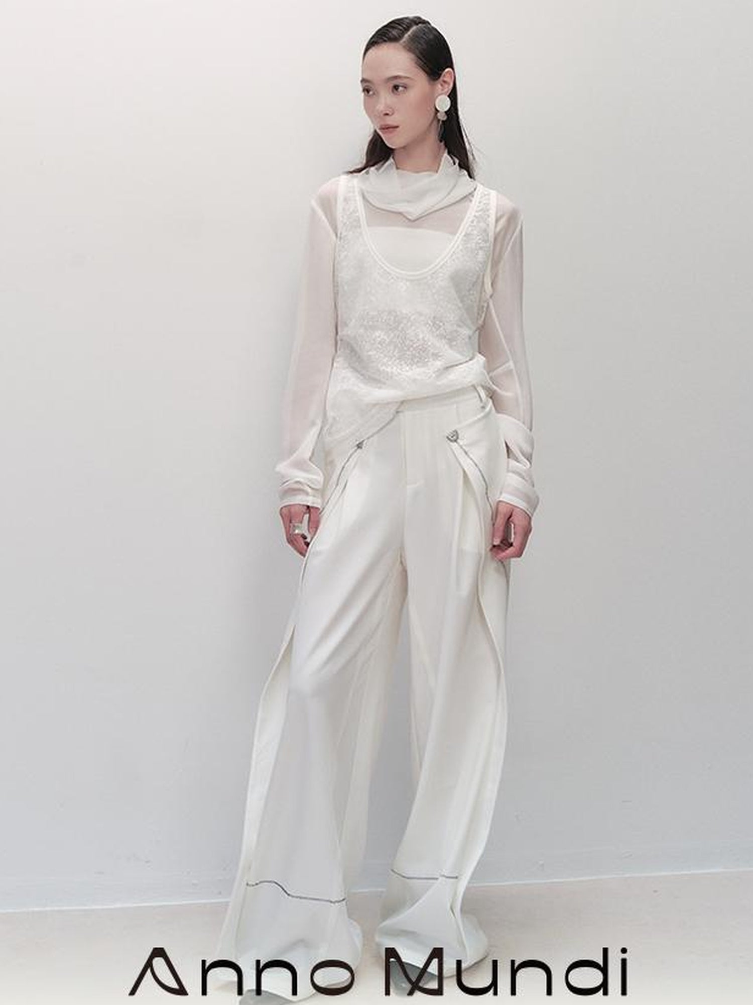 AnnoMundi Lace Trimmed Sheer Mesh Sun Protection Vest