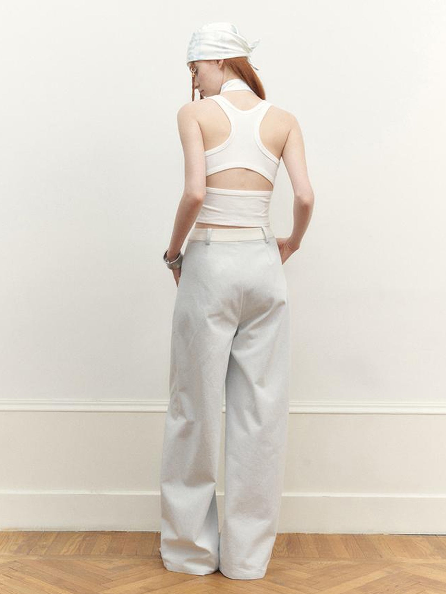 AnnoMundi Lace Weave Silk Like Print Scarf Bandana