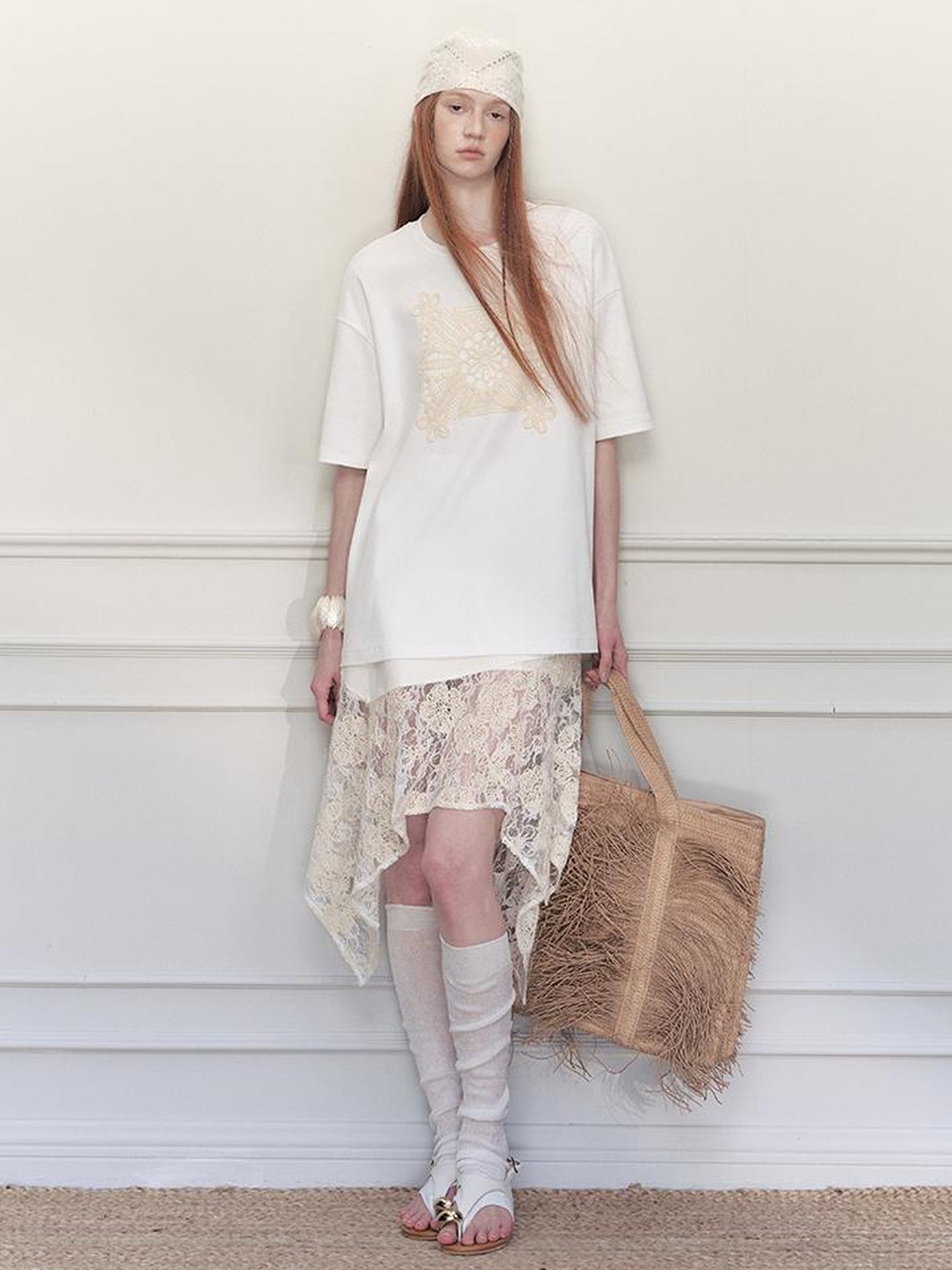 AnnoMundi Layered Lace Asymmetrical A Line Skirt