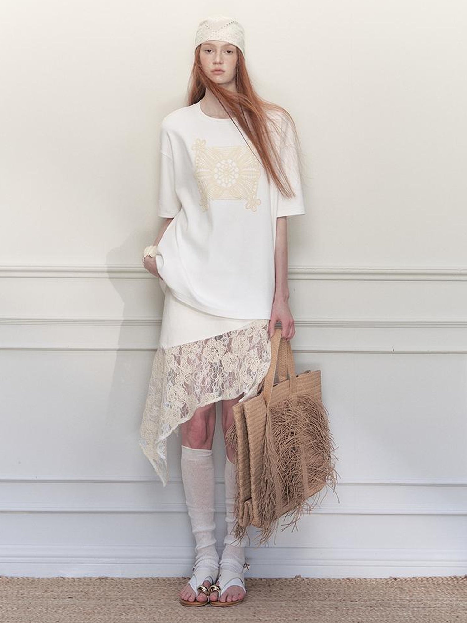 AnnoMundi Layered Lace Asymmetrical A Line Skirt