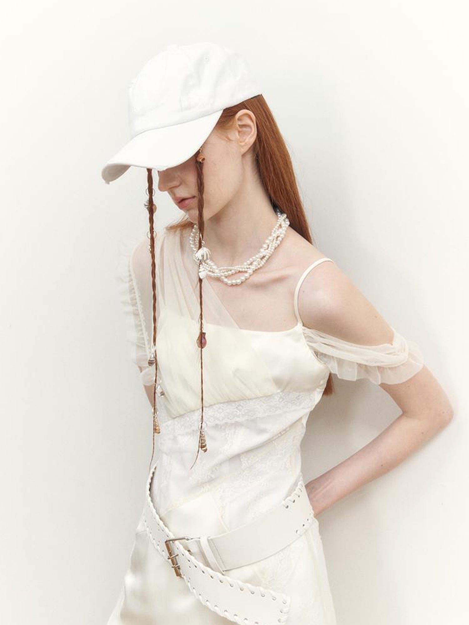 AnnoMundi Layered Lace Trimmed Sheer Maxi Dress