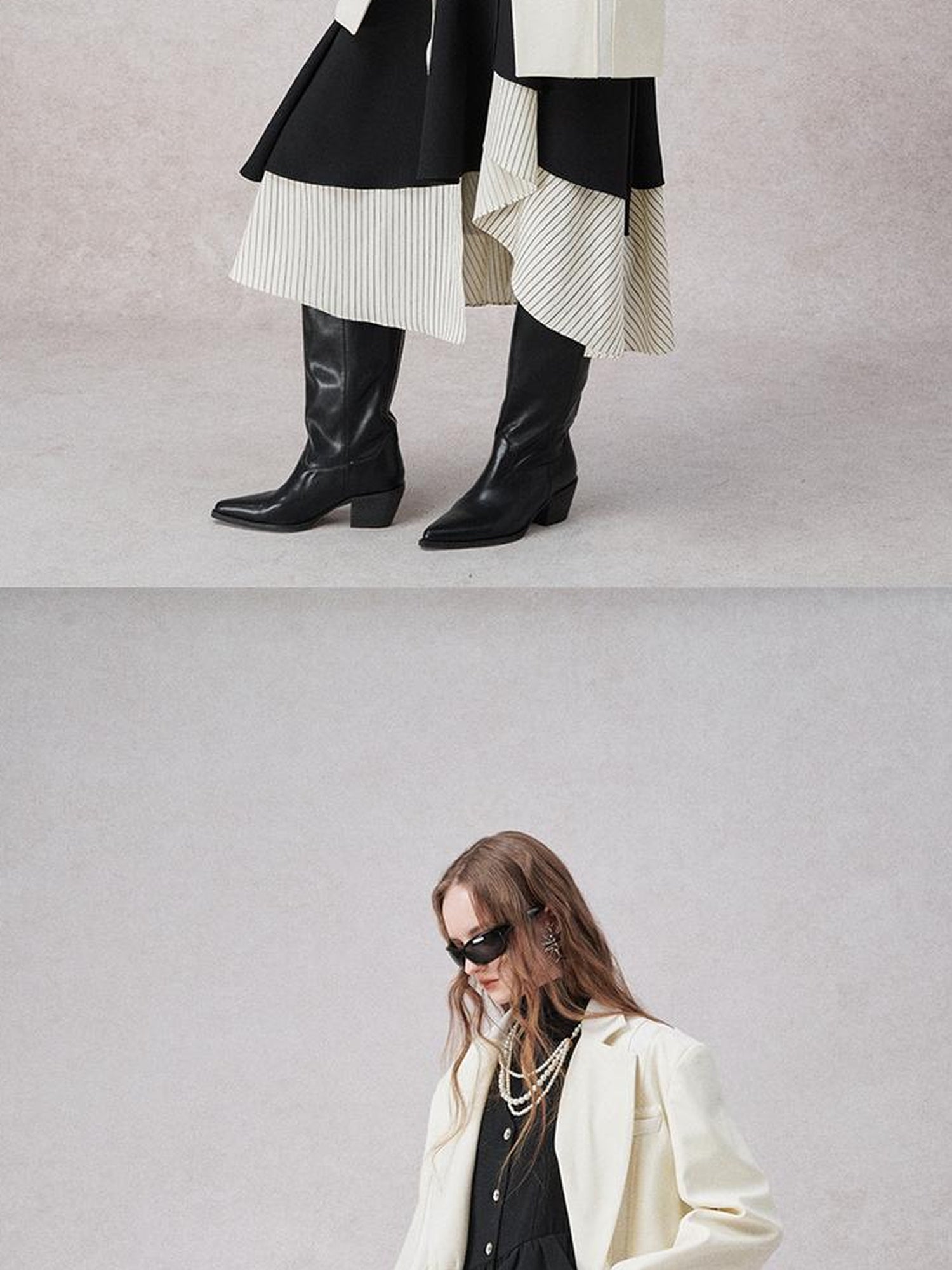 AnnoMundi Layered Shadow Black French Dress