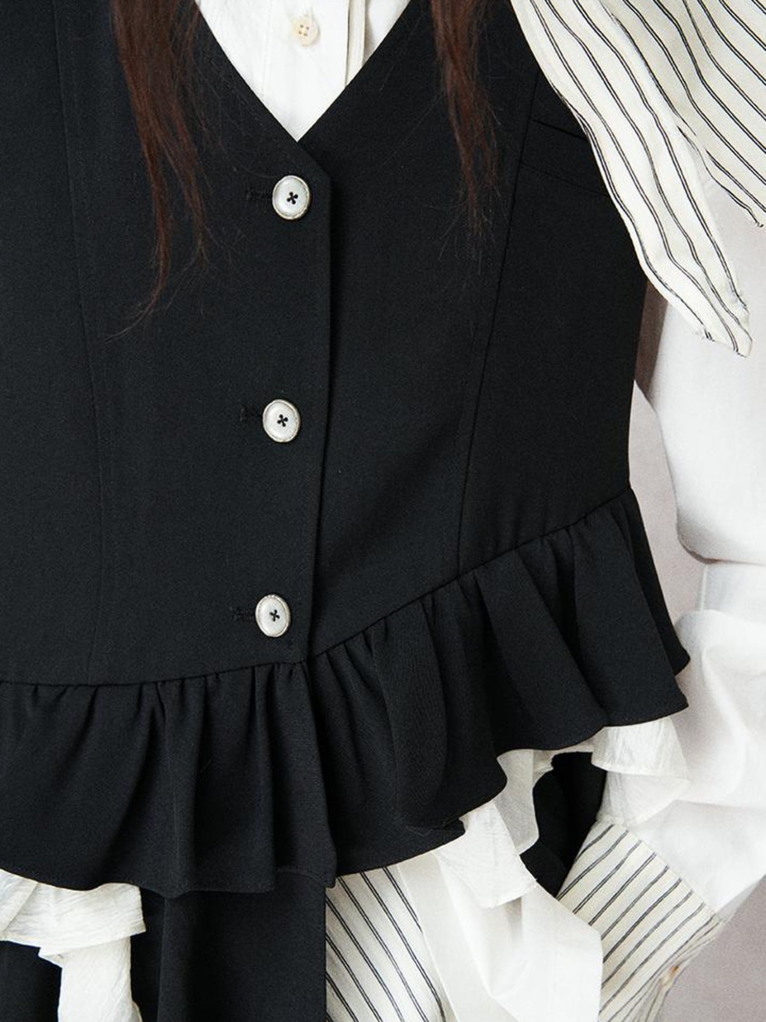 AnnoMundi Layered Shadow Black French Dress