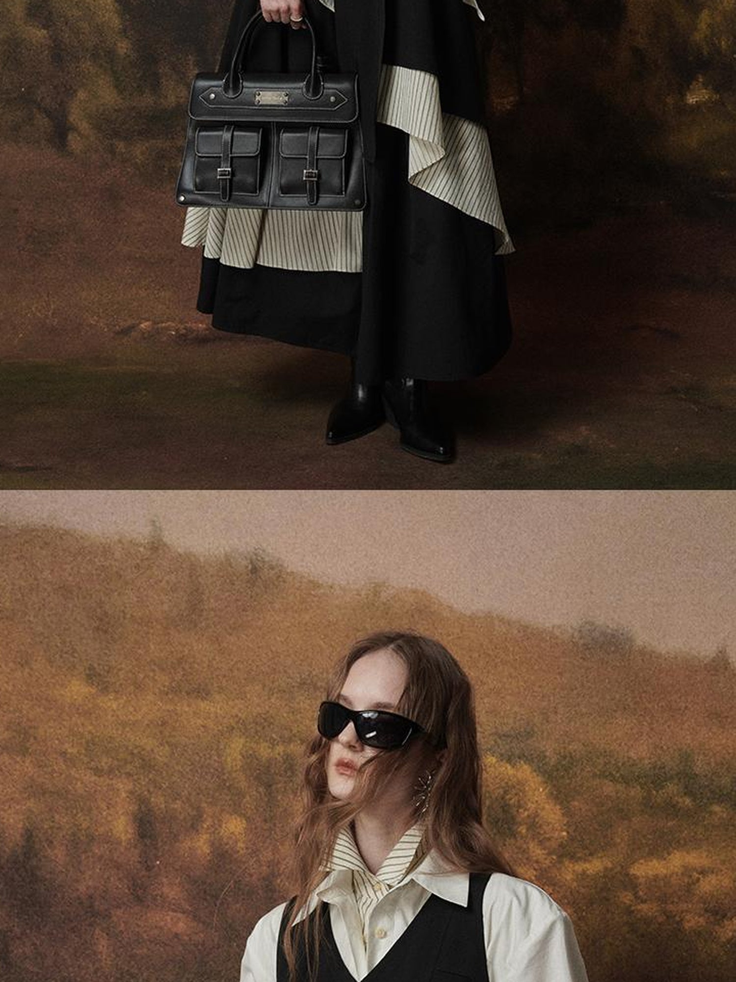 AnnoMundi Layered Shadow Black French Dress