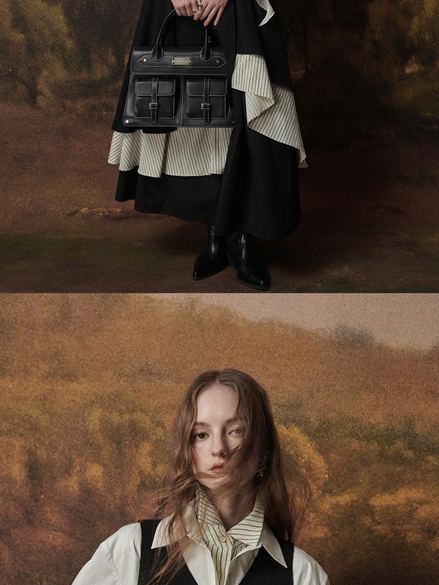 AnnoMundi Layered Shadow Black French Dress