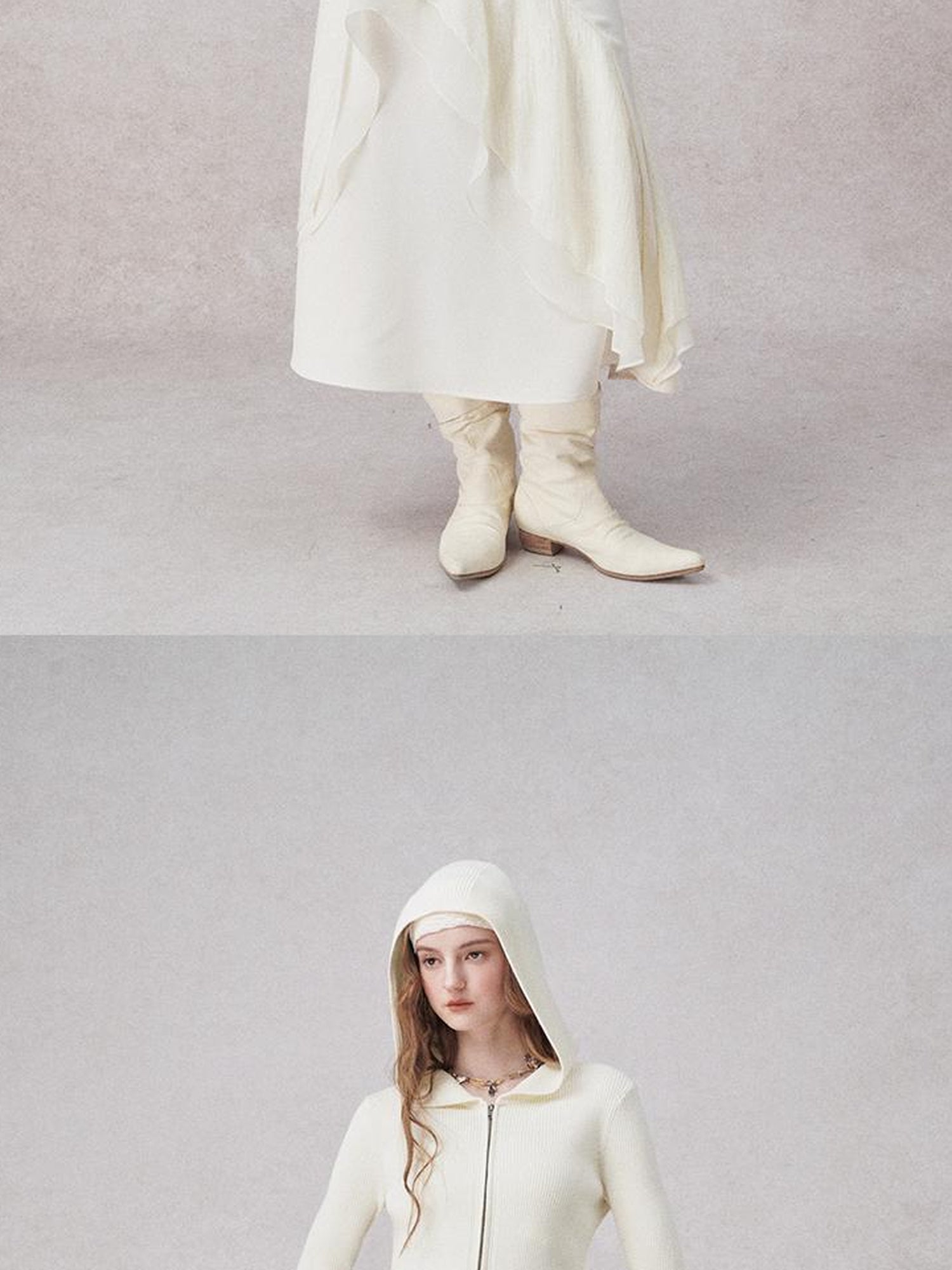 AnnoMundi Light Stealth Hooded Knit Split Top