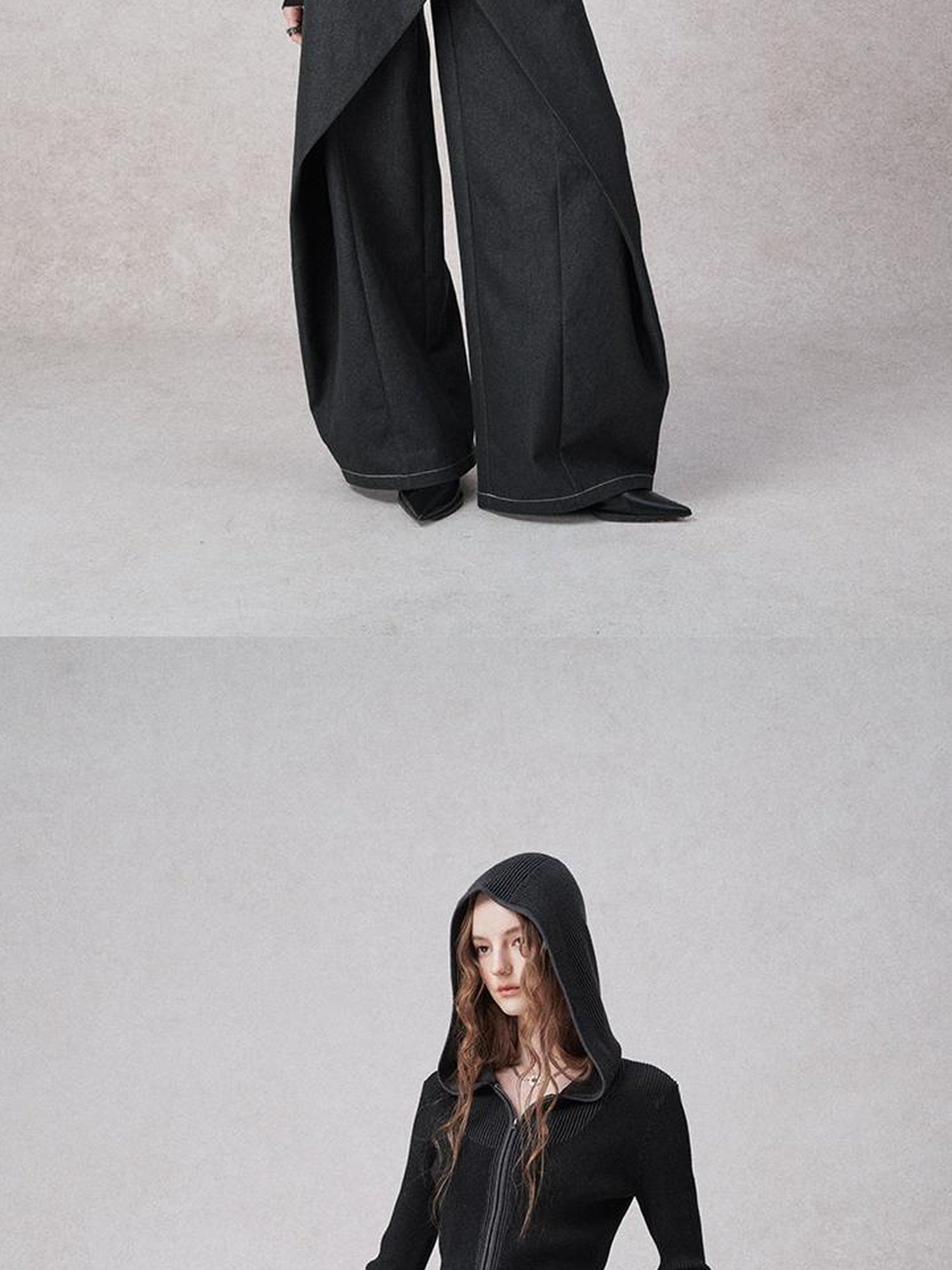 AnnoMundi Light Stealth Hooded Knit Split Top